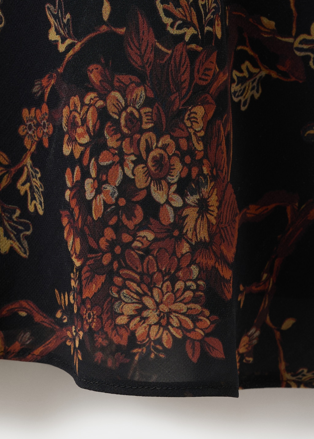 Ruched floral-print dress