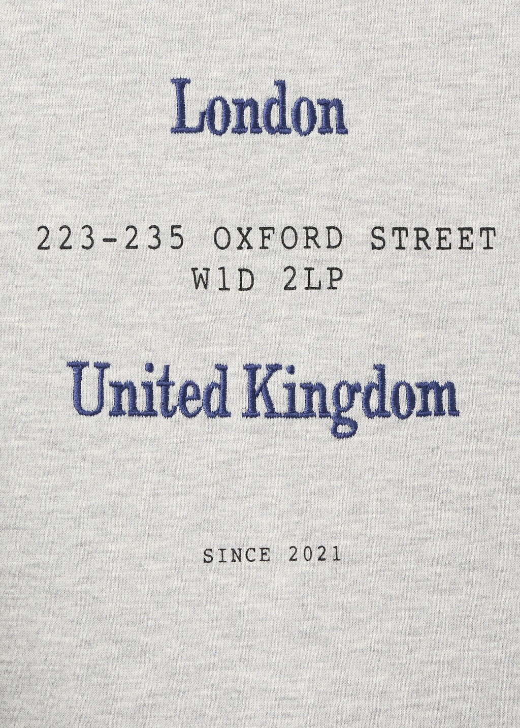 Cotton hooded sweatshirt text