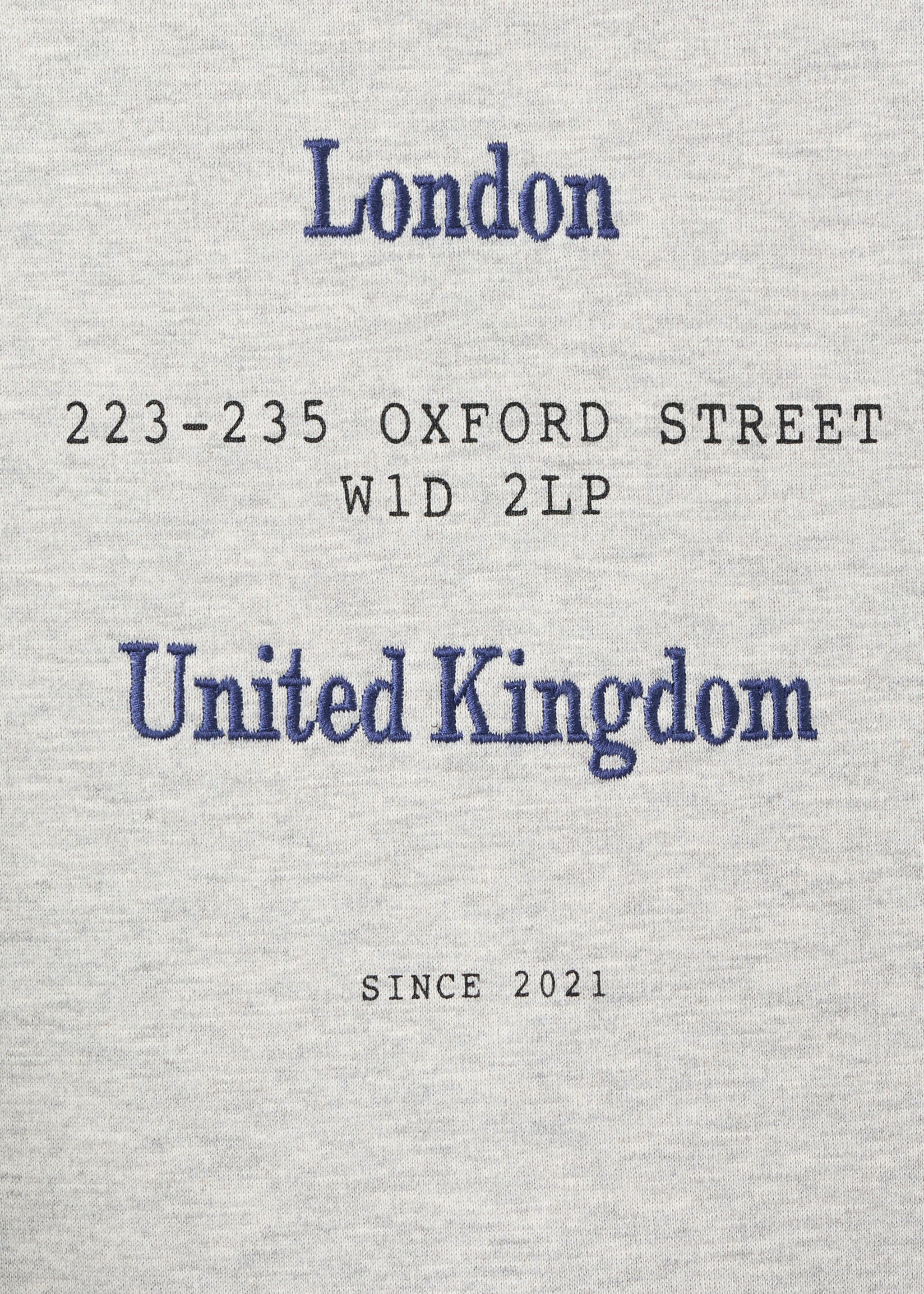 Sweatshirt de algodão com capuz e texto - Pormenor do artigo 0, Cinzento-mesclado médio. Ref: 27061324-00.