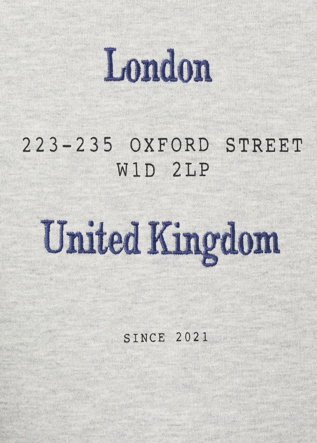 Cotton hooded sweatshirt text