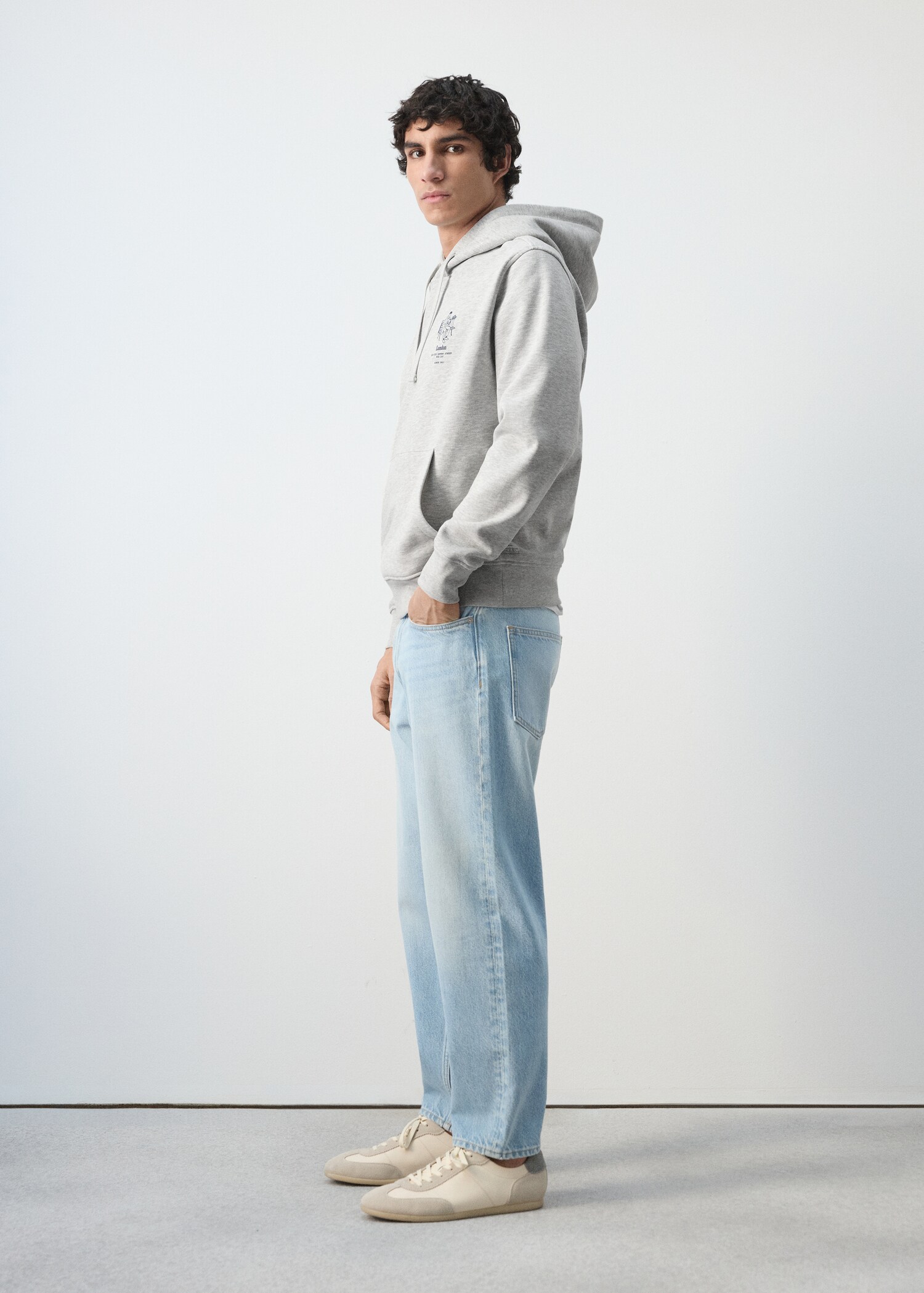 Sudadera capucha algodón texto - Detalle del artículo 2