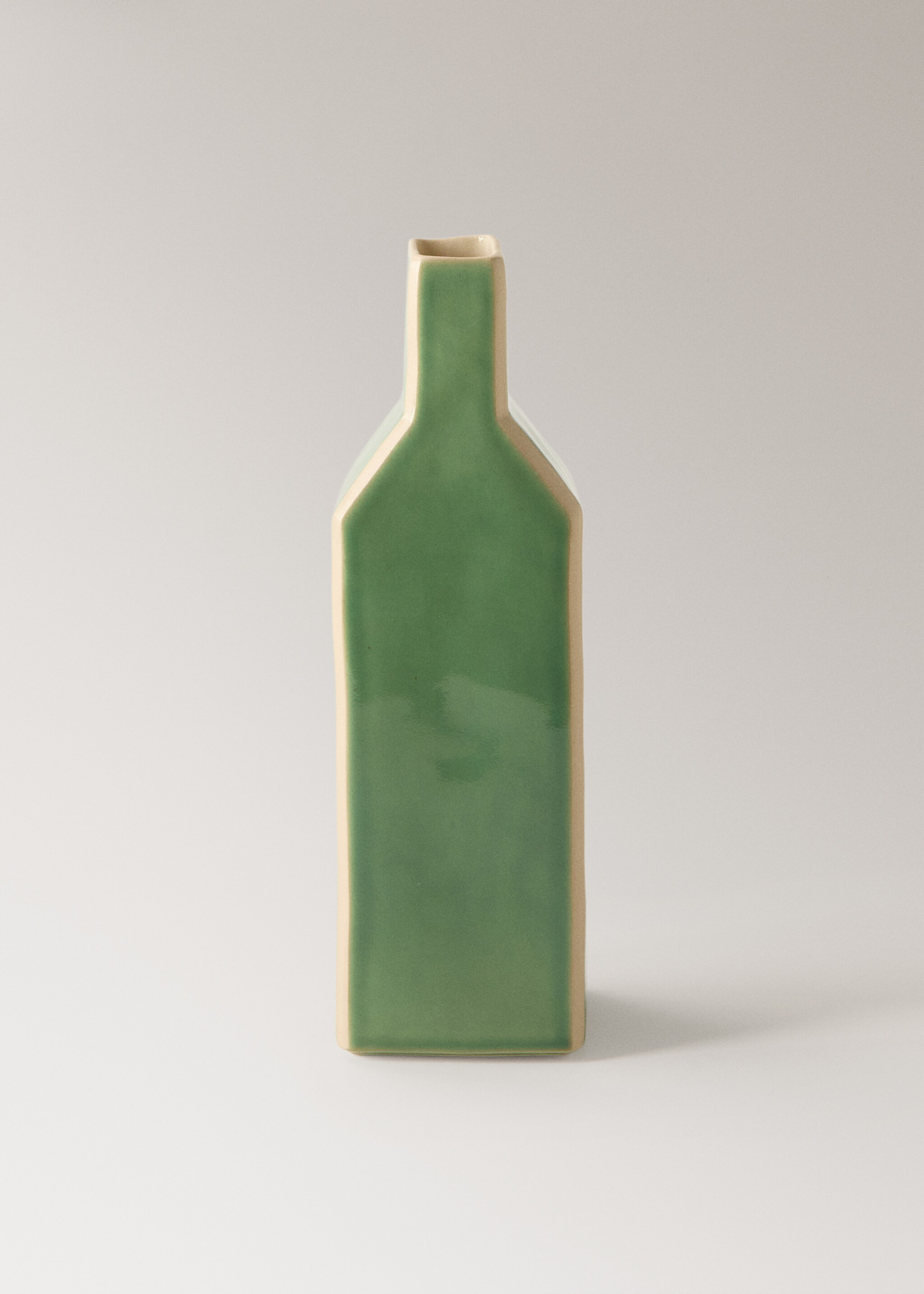 Jarrón gres contraste color grande - Artículo sin modelo, Verde. Ref: 27061330-00.