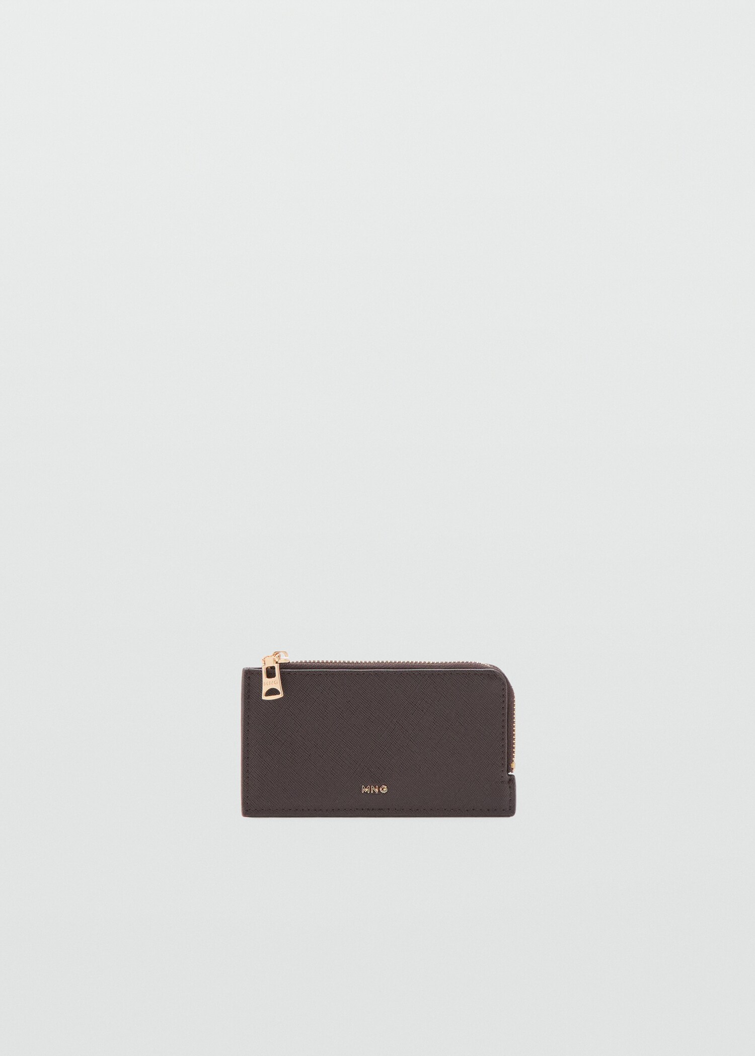 Saffiano-effect card holder with zip - Article without model