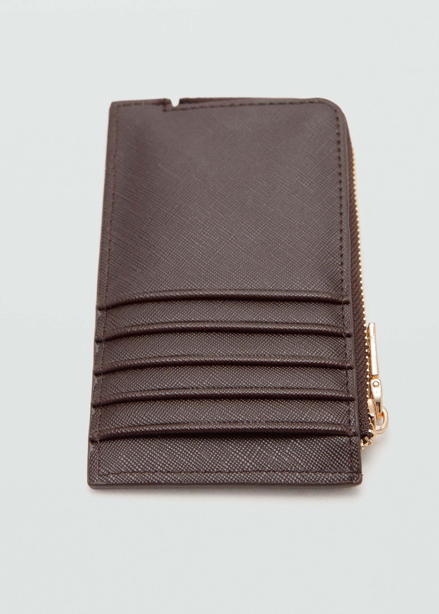 Saffiano-effect card holder with zip - Details of the article 2