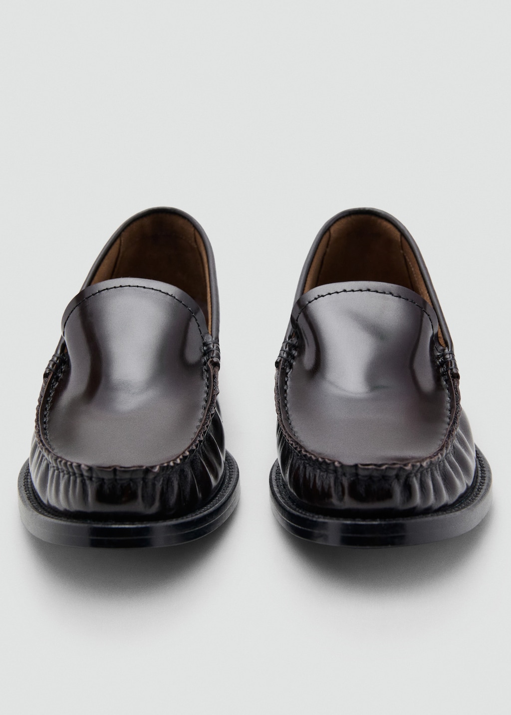 Gathered leather moccasin - image 4