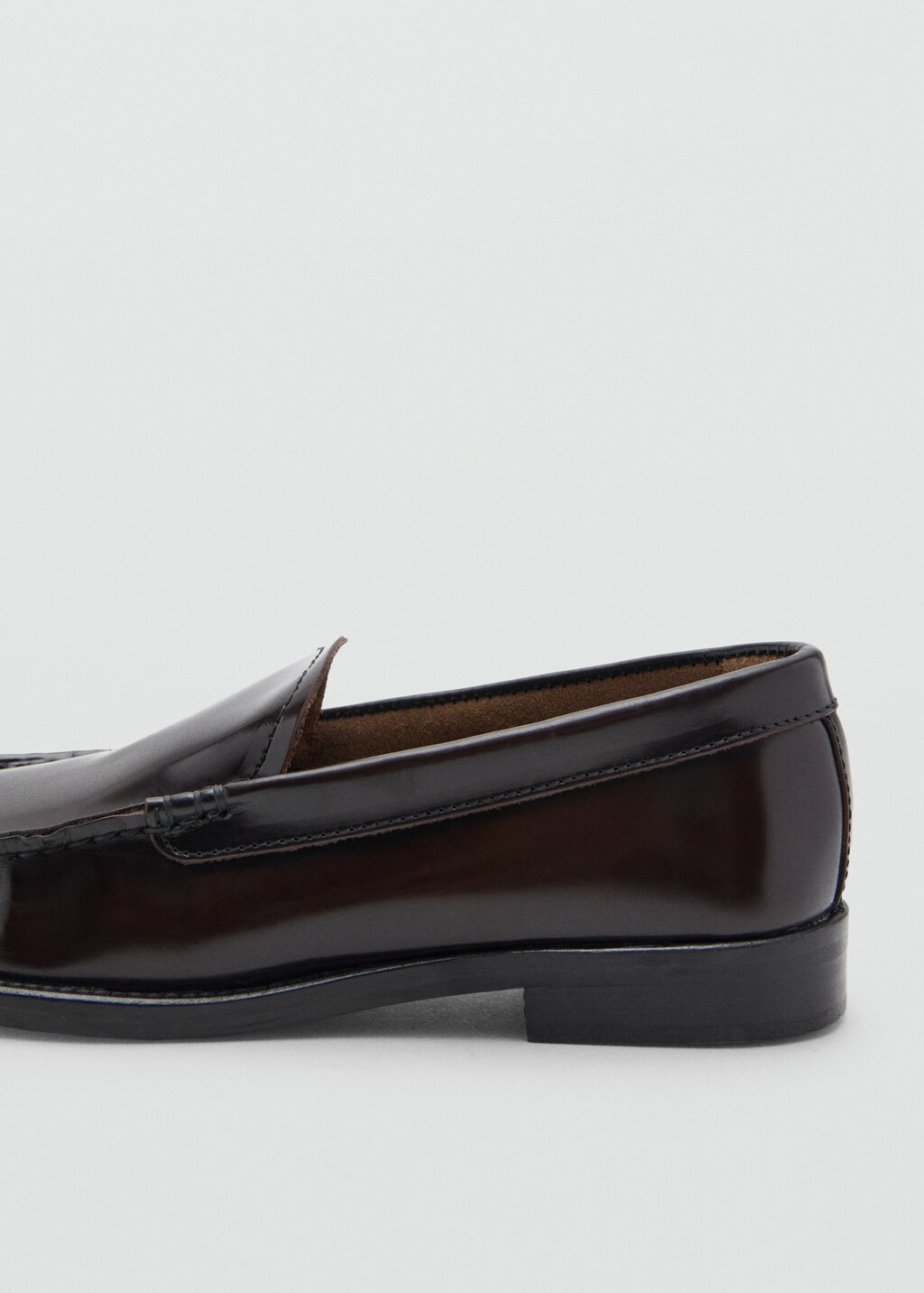 Mango Gathered leather moccasin