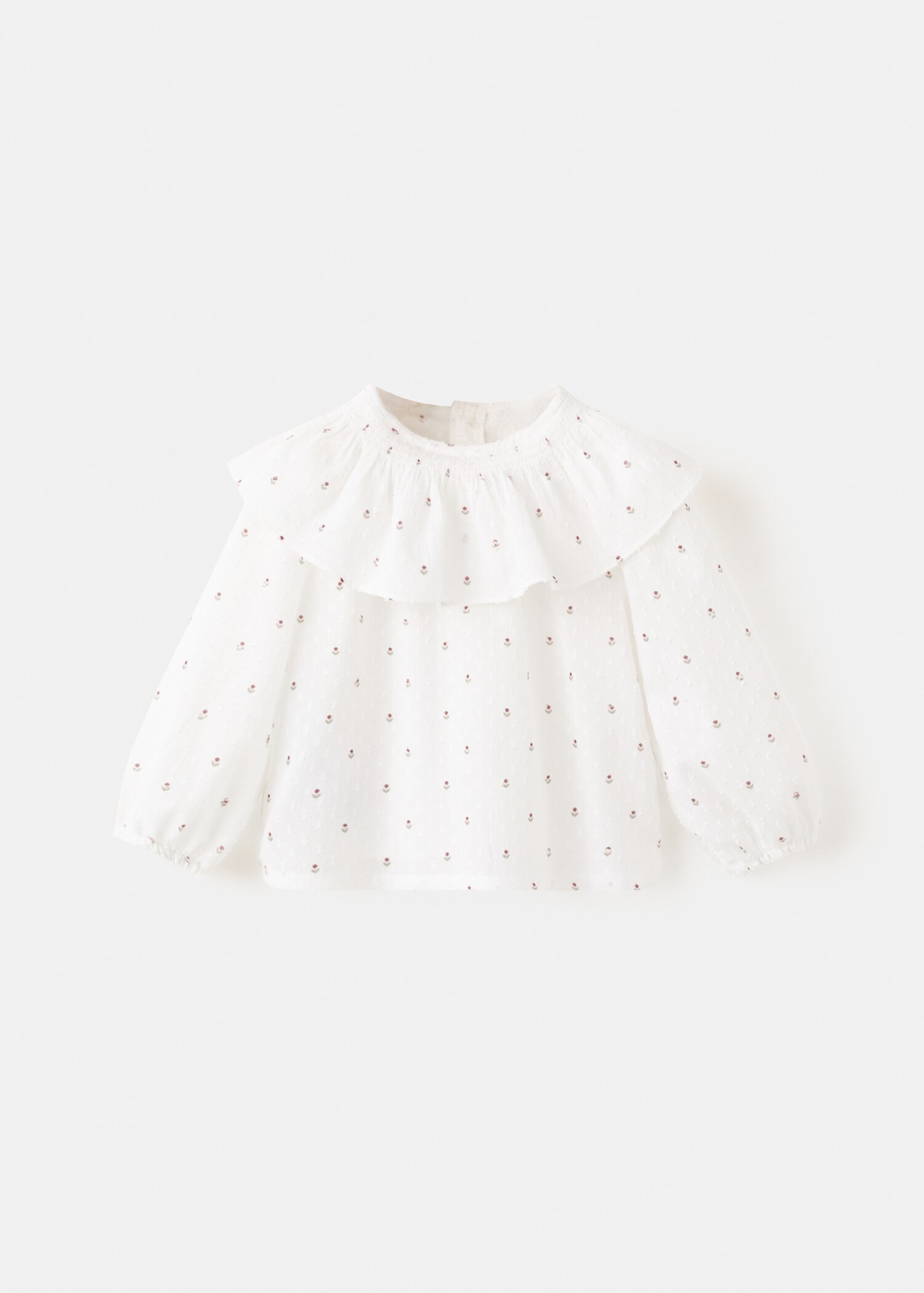 بلوزة مطرزة بياقة بيبي دول - منتج دون نموذج