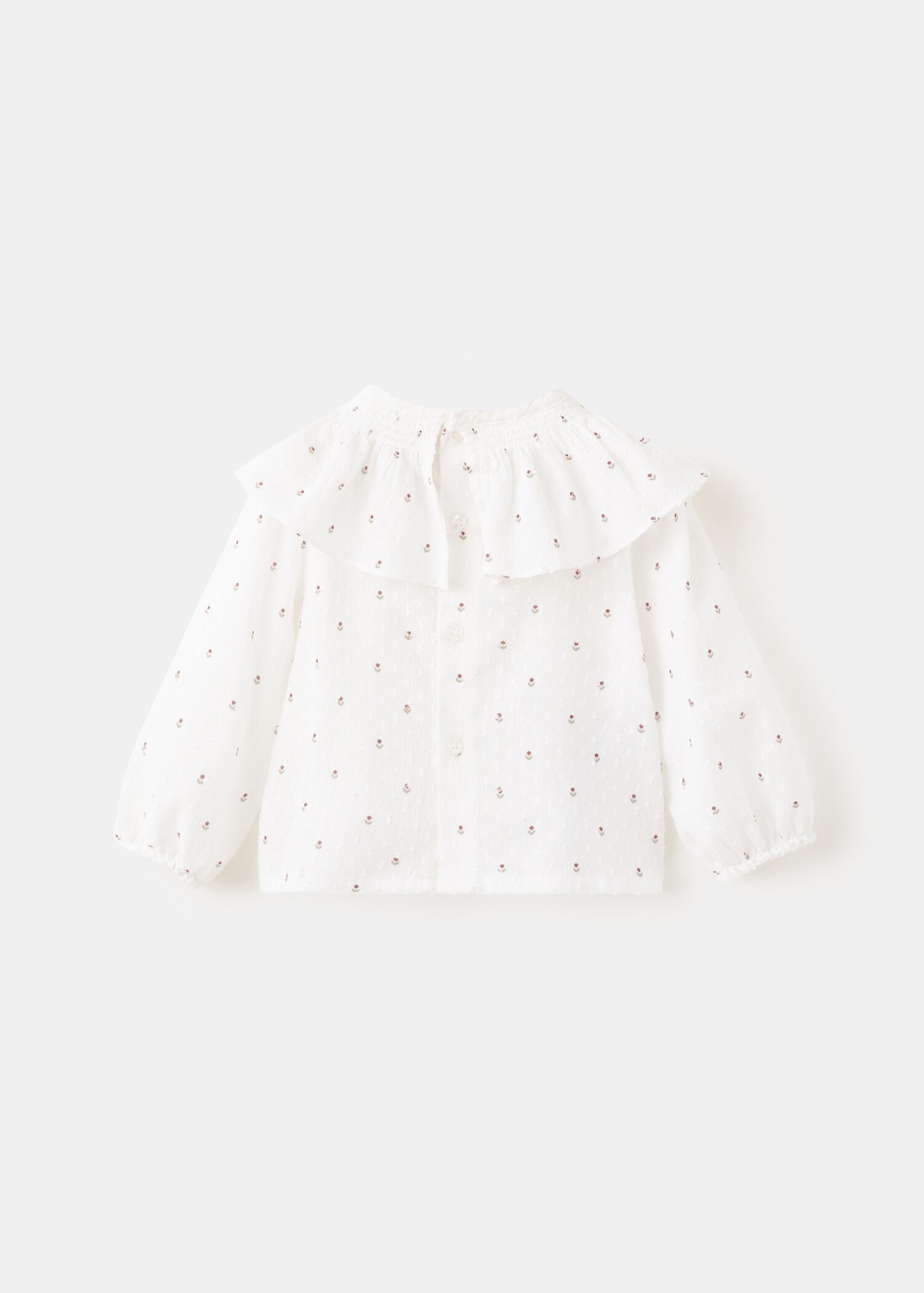 بلوزة مطرزة بياقة بيبي دول - الجهة الخلفية للمنتج