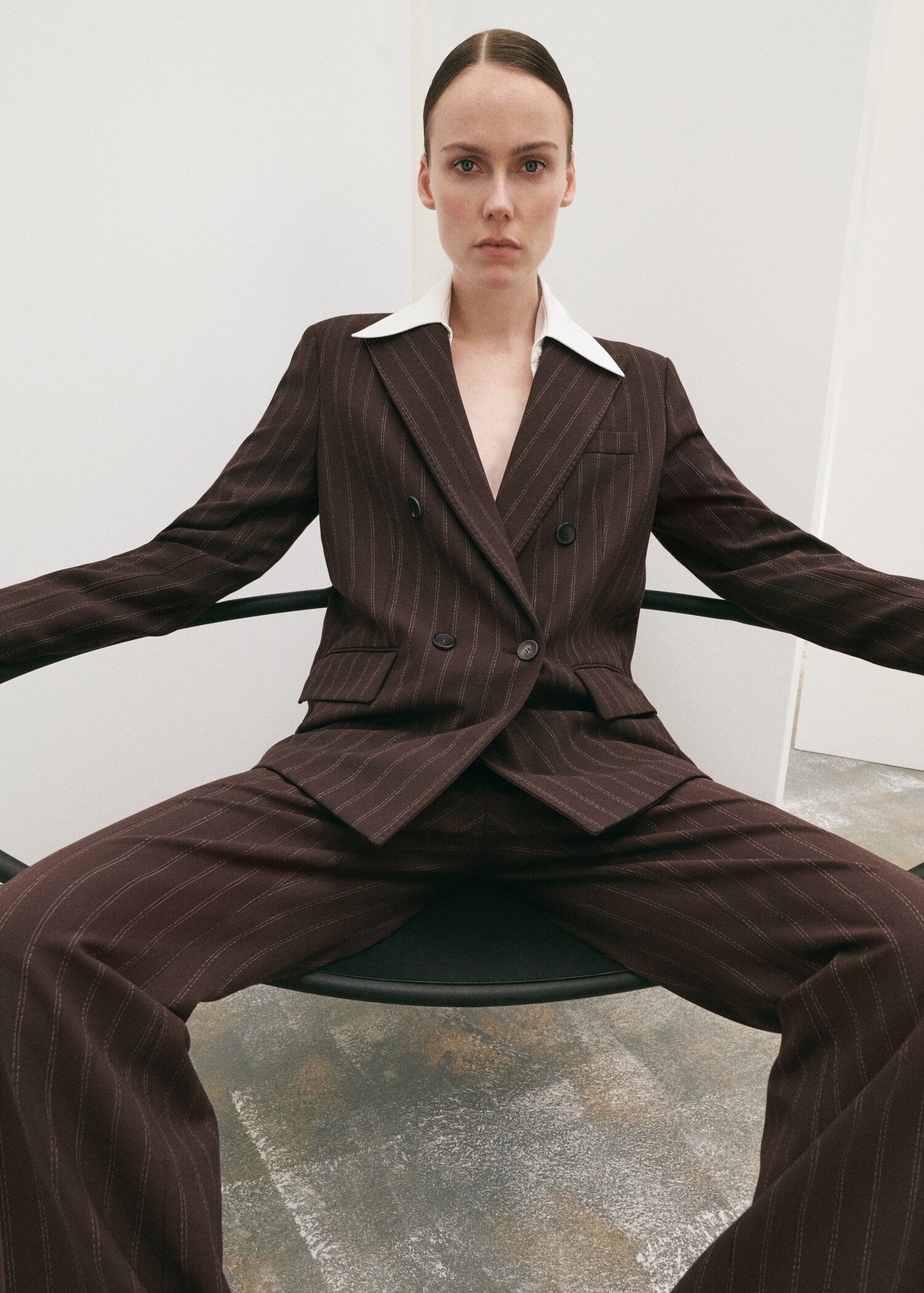 Blazer de costume à rayures tennis double boutonnage - Détail de l'article 2