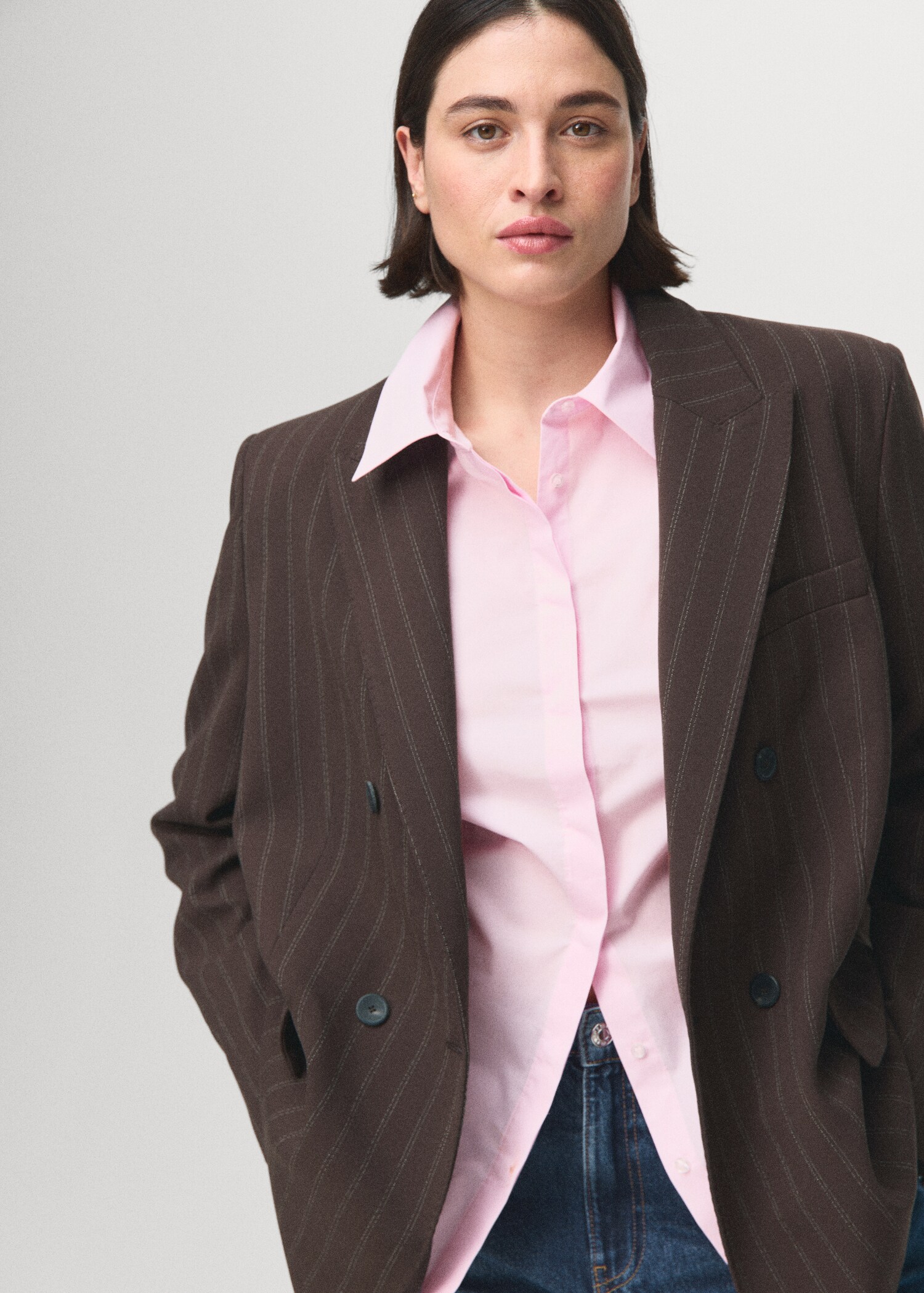 Blazer de costume à rayures tennis double boutonnage - Détail de l'article 4