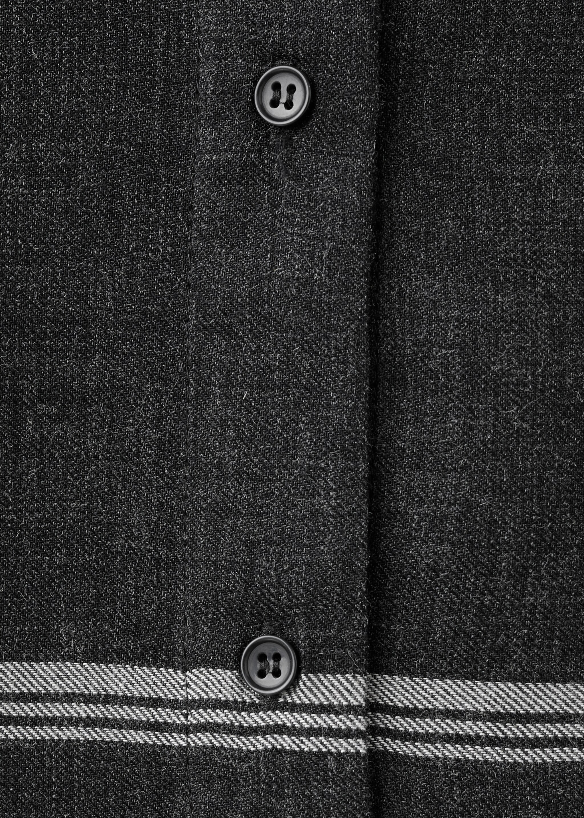 Blouse with check pattern and foulard collar - Details of the article 0, Black. Ref: 27061340-00.