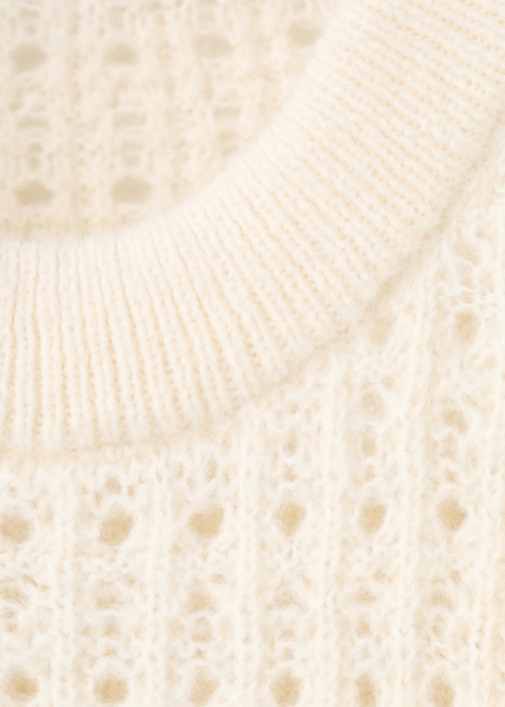 Mango Openwork knitted sweater with ruffles thumbnail