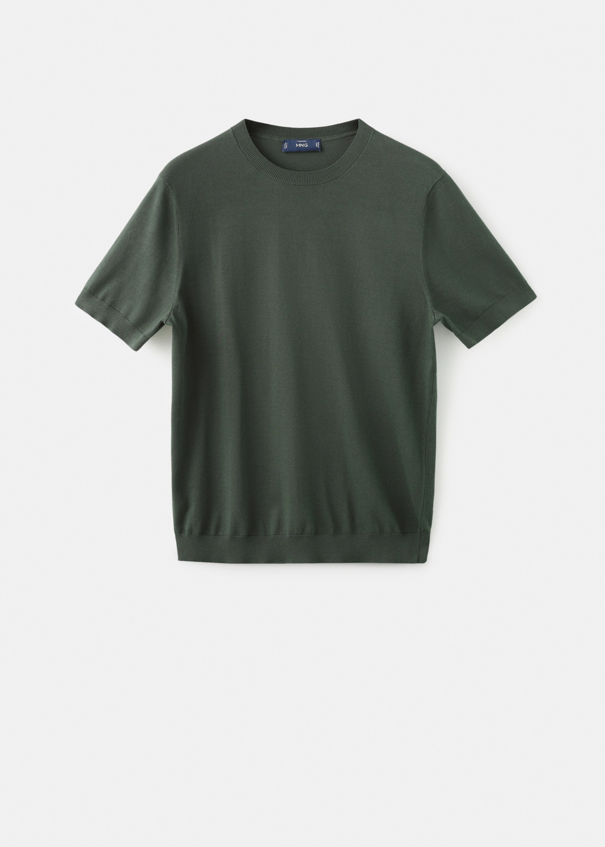 T-shirt maille fine coton - Article sans modèle, Kaki. Ref: 27061348-00.