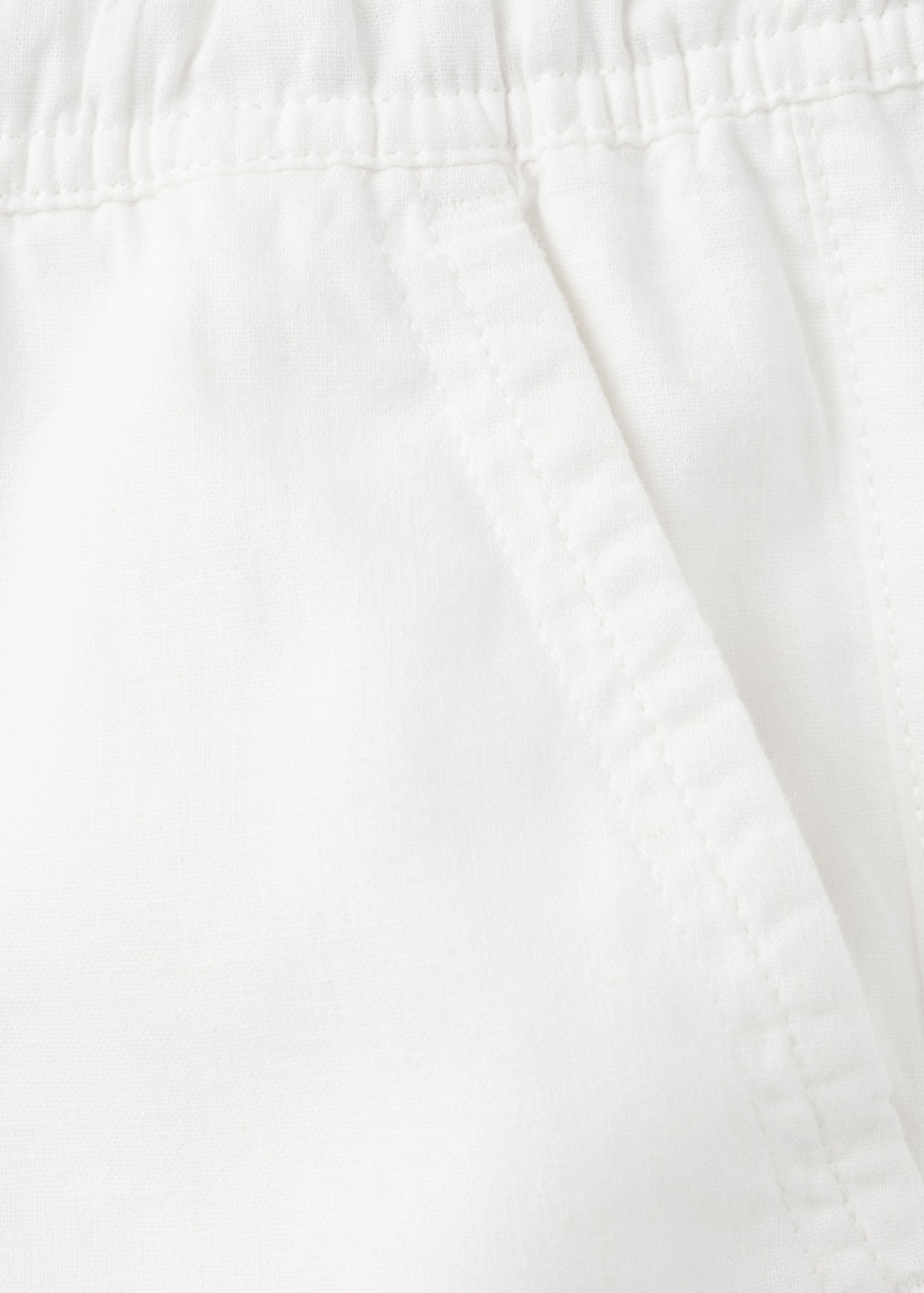 Straight linen-blend trousers - Details of the article 0