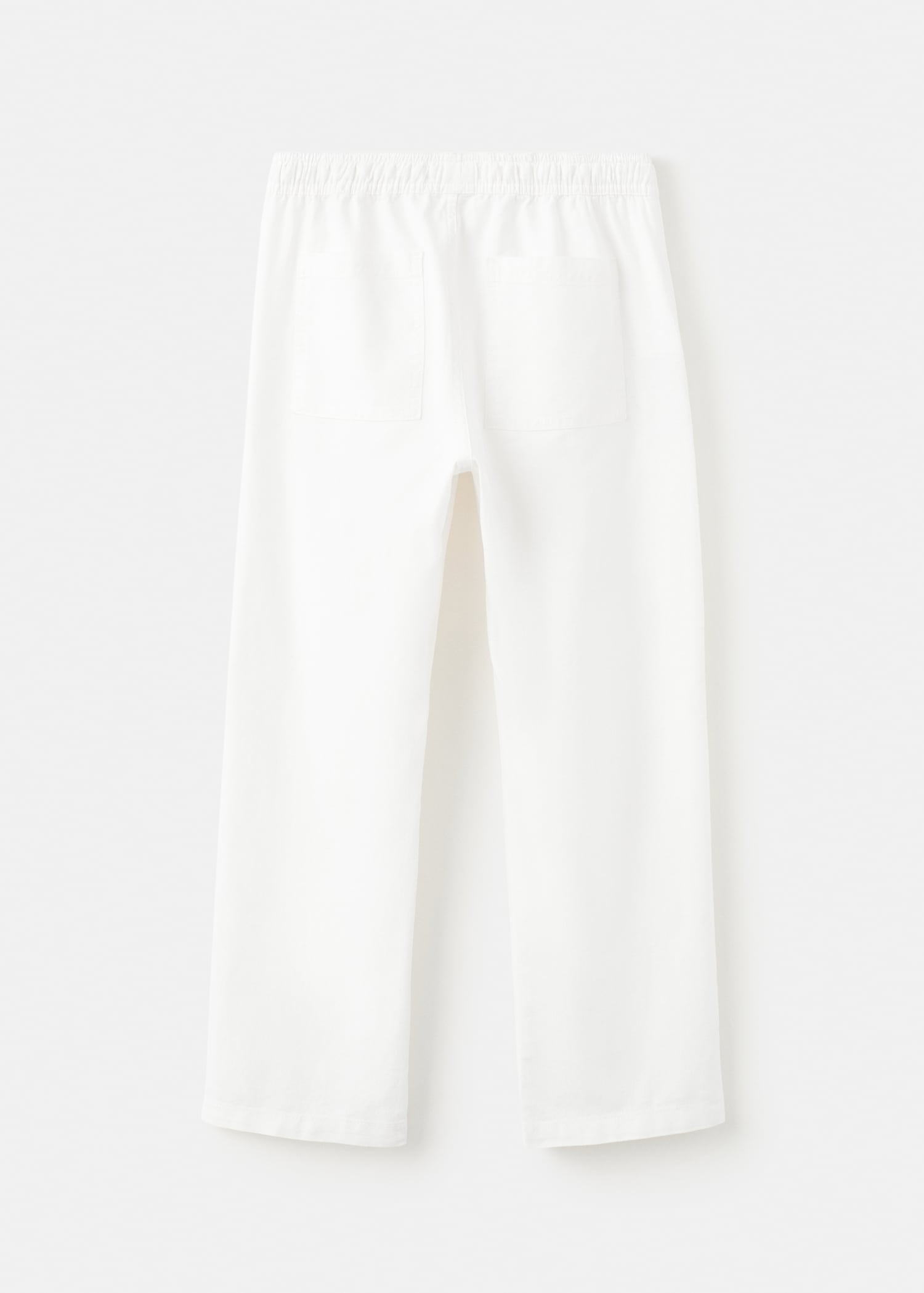 Straight linen-blend trousers - Reverse of the article