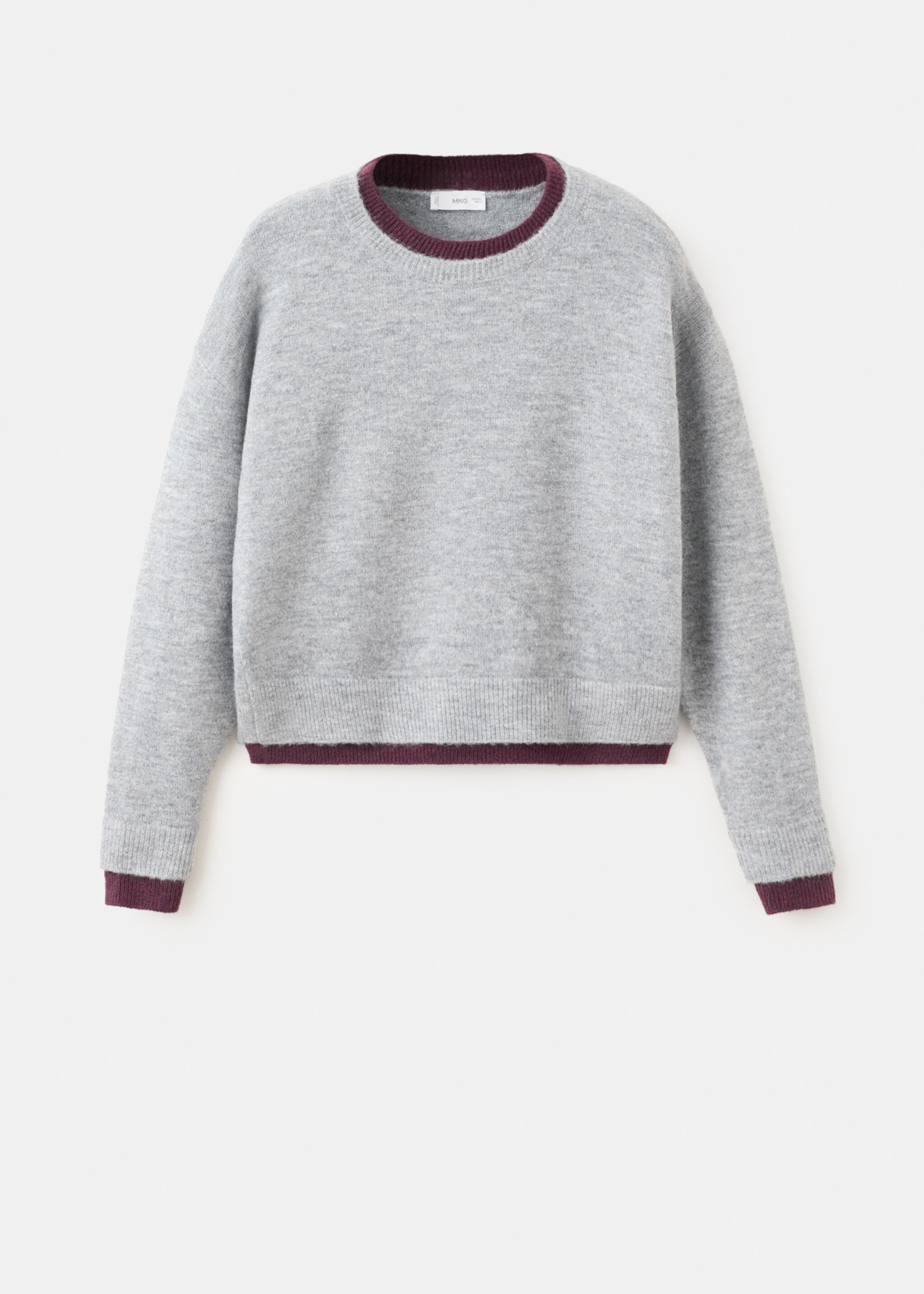 Bicolour knit sweater - Article without model, Purple. Ref: 27061512-00.