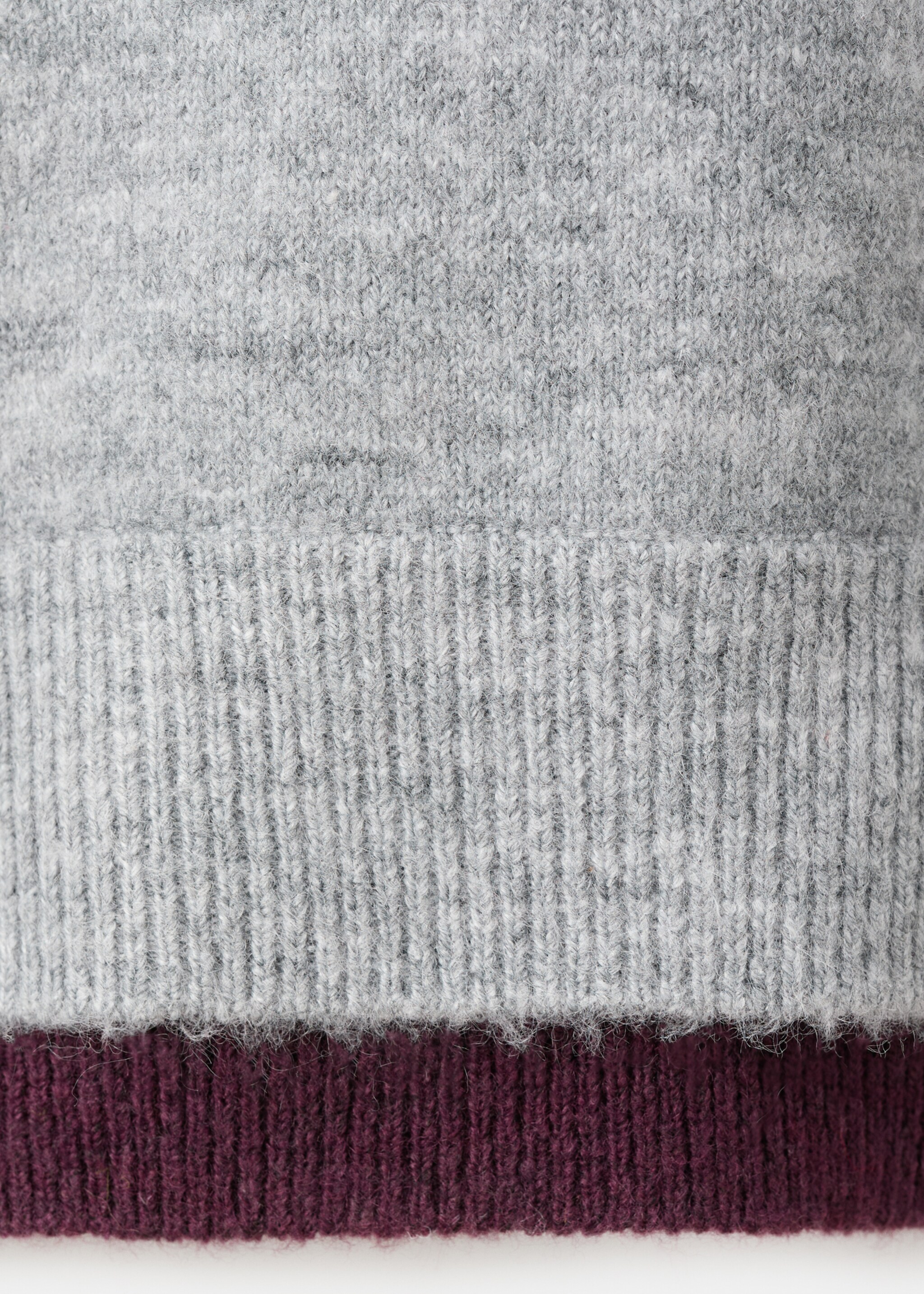 Bicolour knit sweater - Details of the article 0, Purple. Ref: 27061512-00.