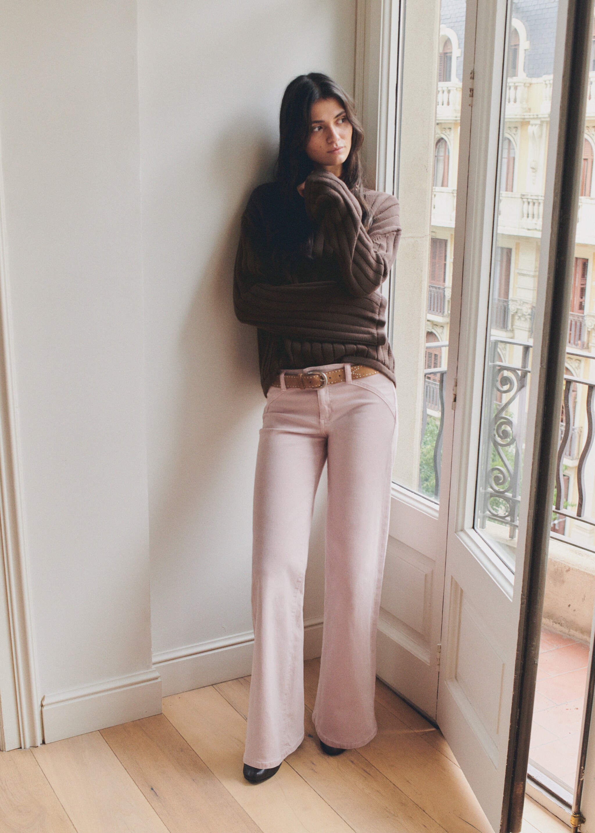 로우 웨이스트 Straight 진 - 상품 내역: 5, 핑크. Ref: 27061513-00.