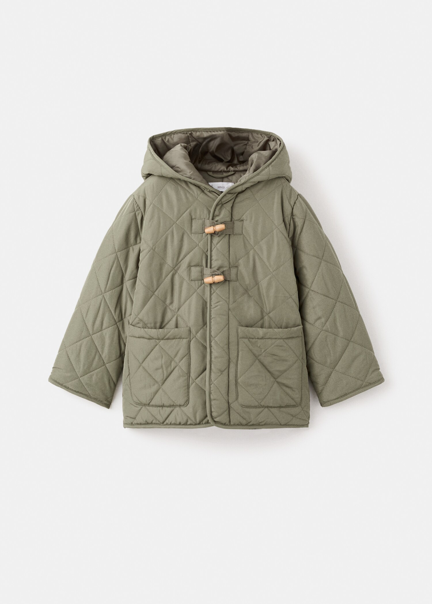 Duffle coat with hood and toggle buttons - Article without model