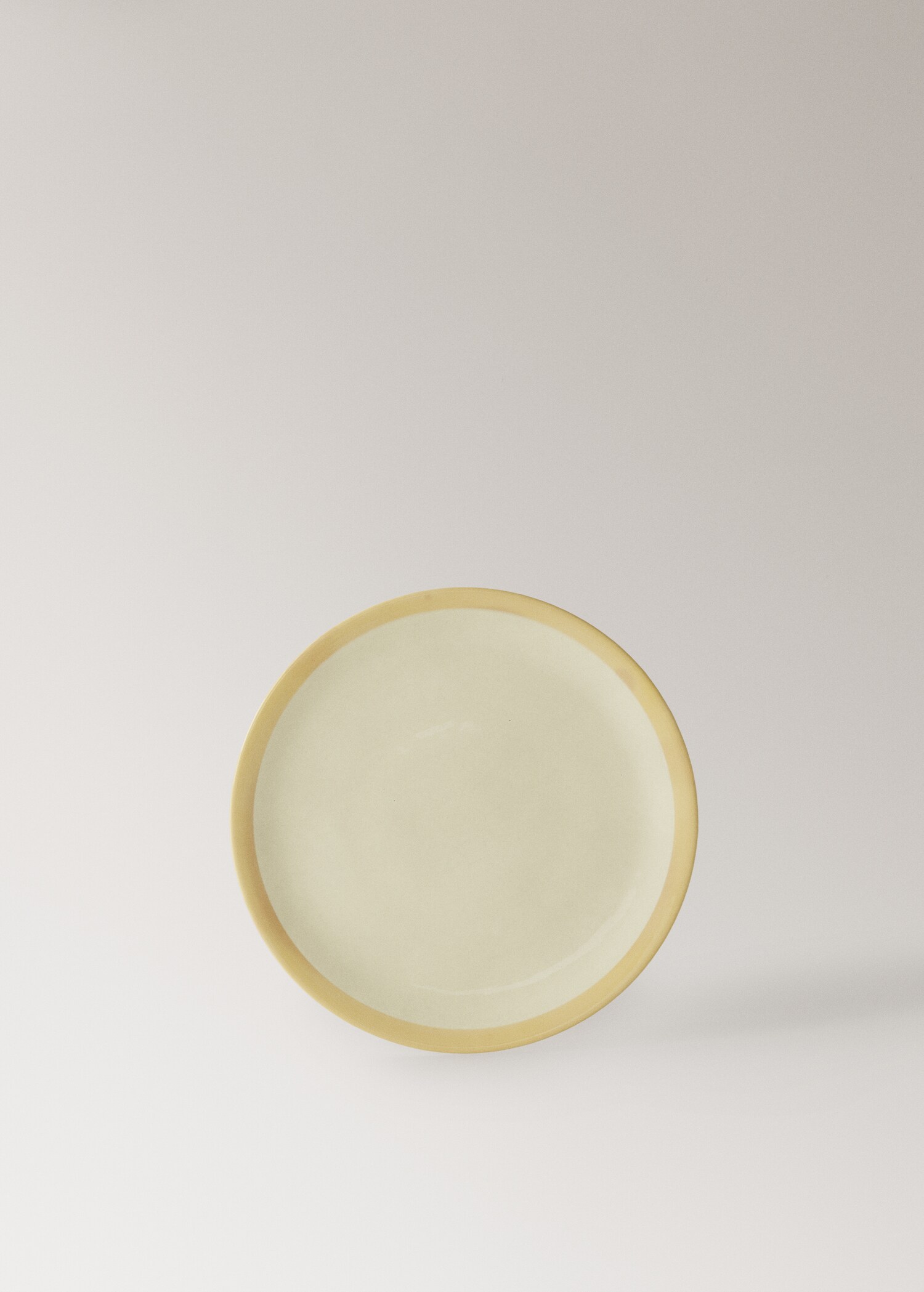 Contrast stoneware dessert plate - Article without model