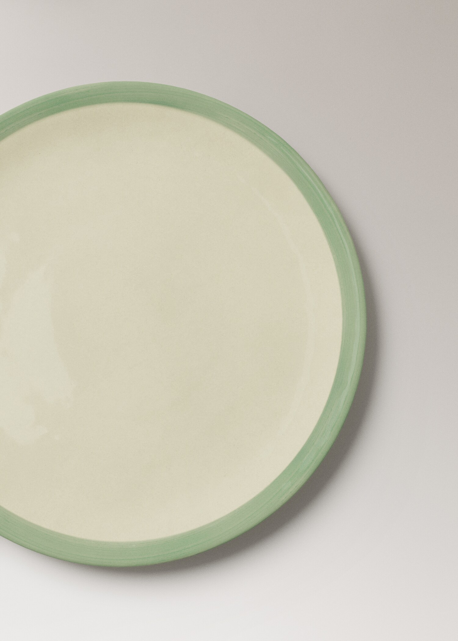 Contrast stoneware dessert plate - Details of the article 1