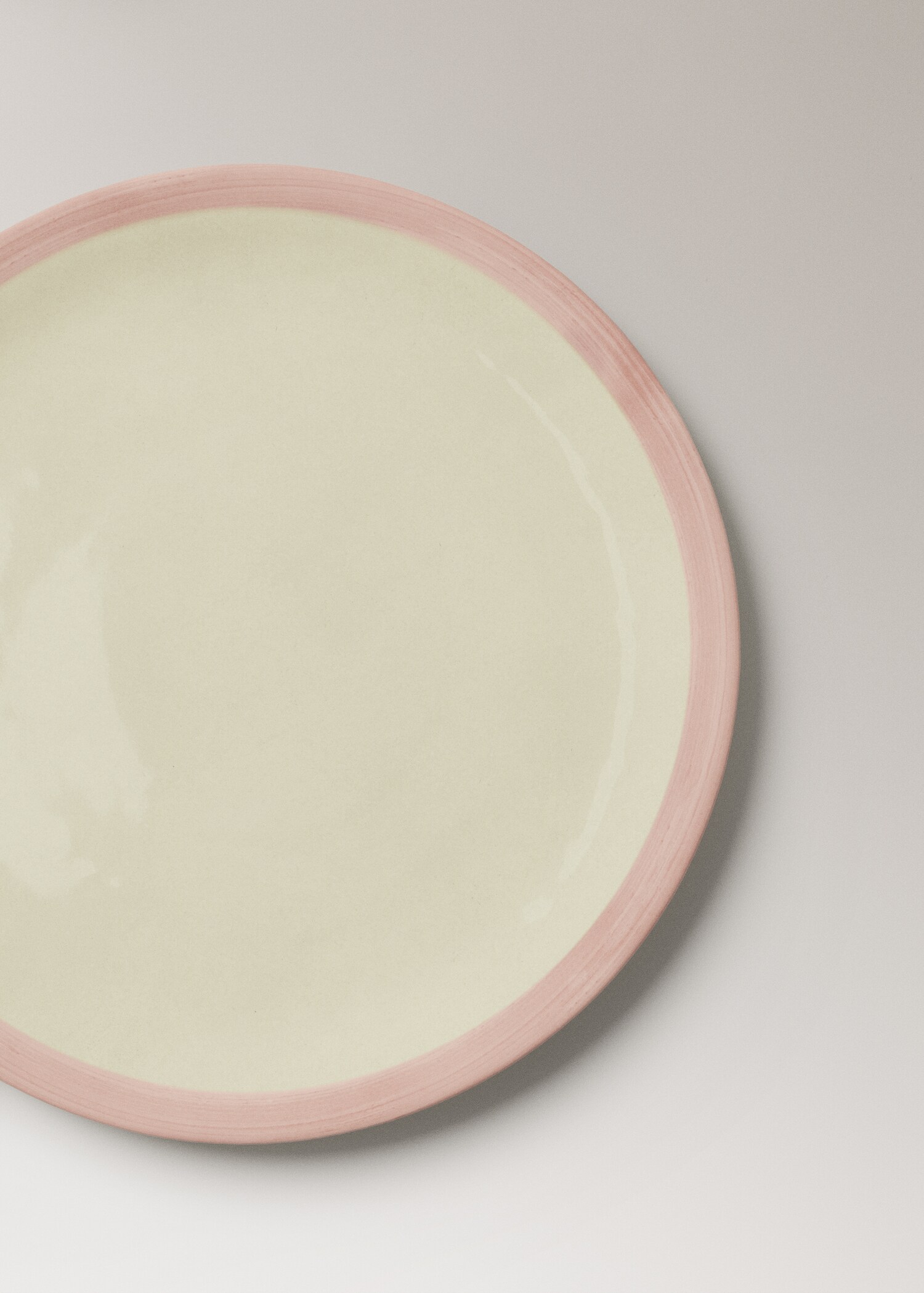 Contrast stoneware dessert plate - Details of the article 1