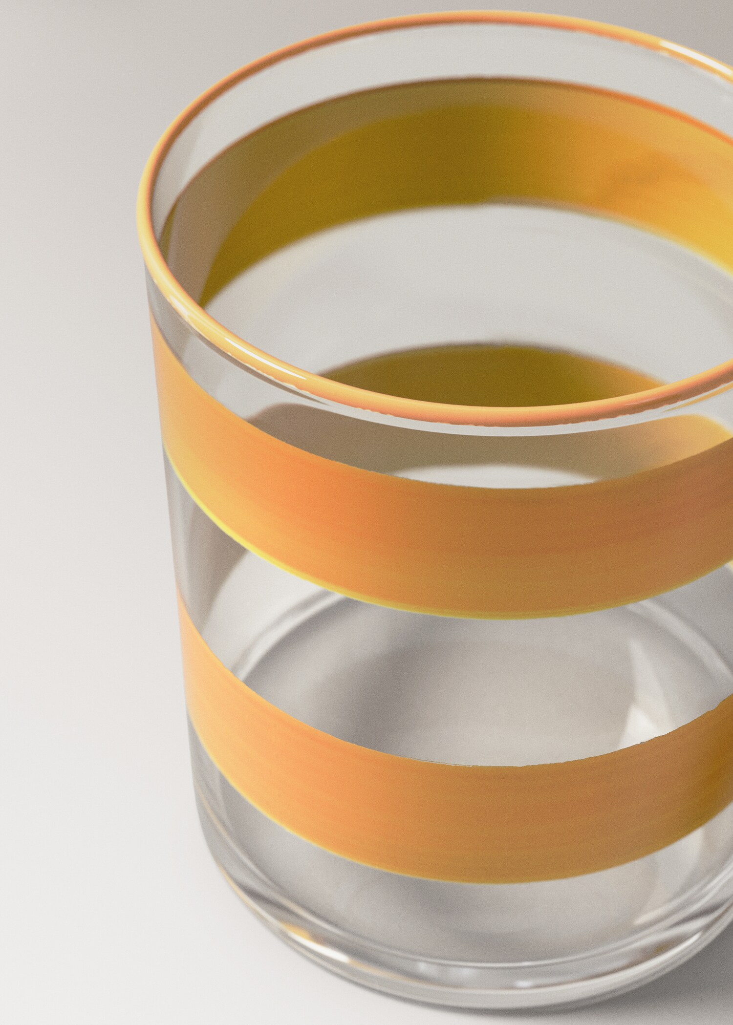 Sklenice z borosilikátového skla s barevnými pruhy - Detail zboží 1