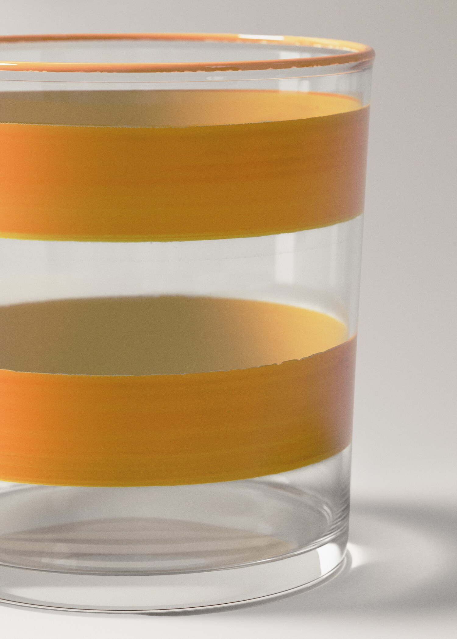 Sklenice z borosilikátového skla s barevnými pruhy - Detail zboží 2