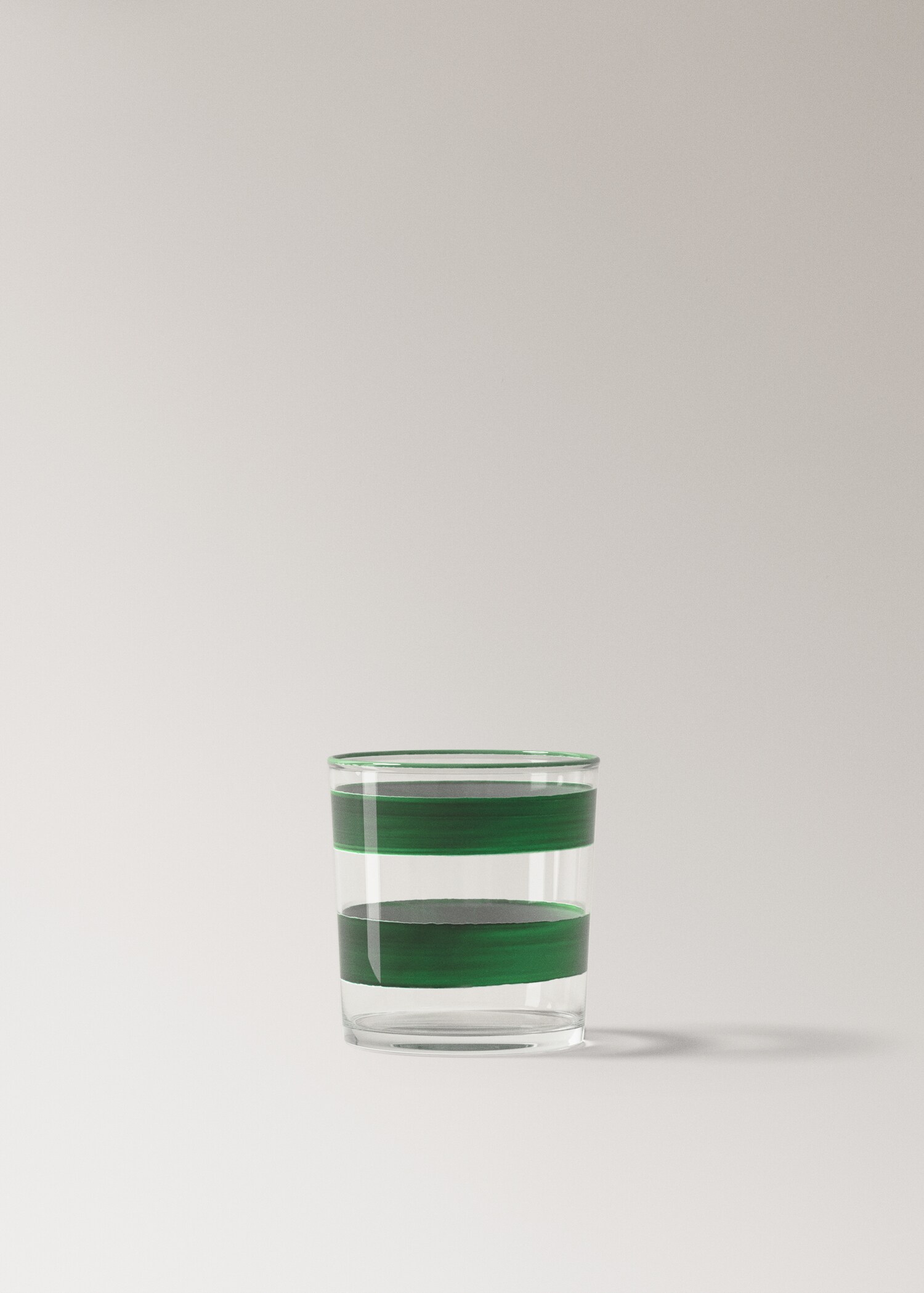 Sklenice z borosilikátového skla s barevnými pruhy - Zboží bez modelu