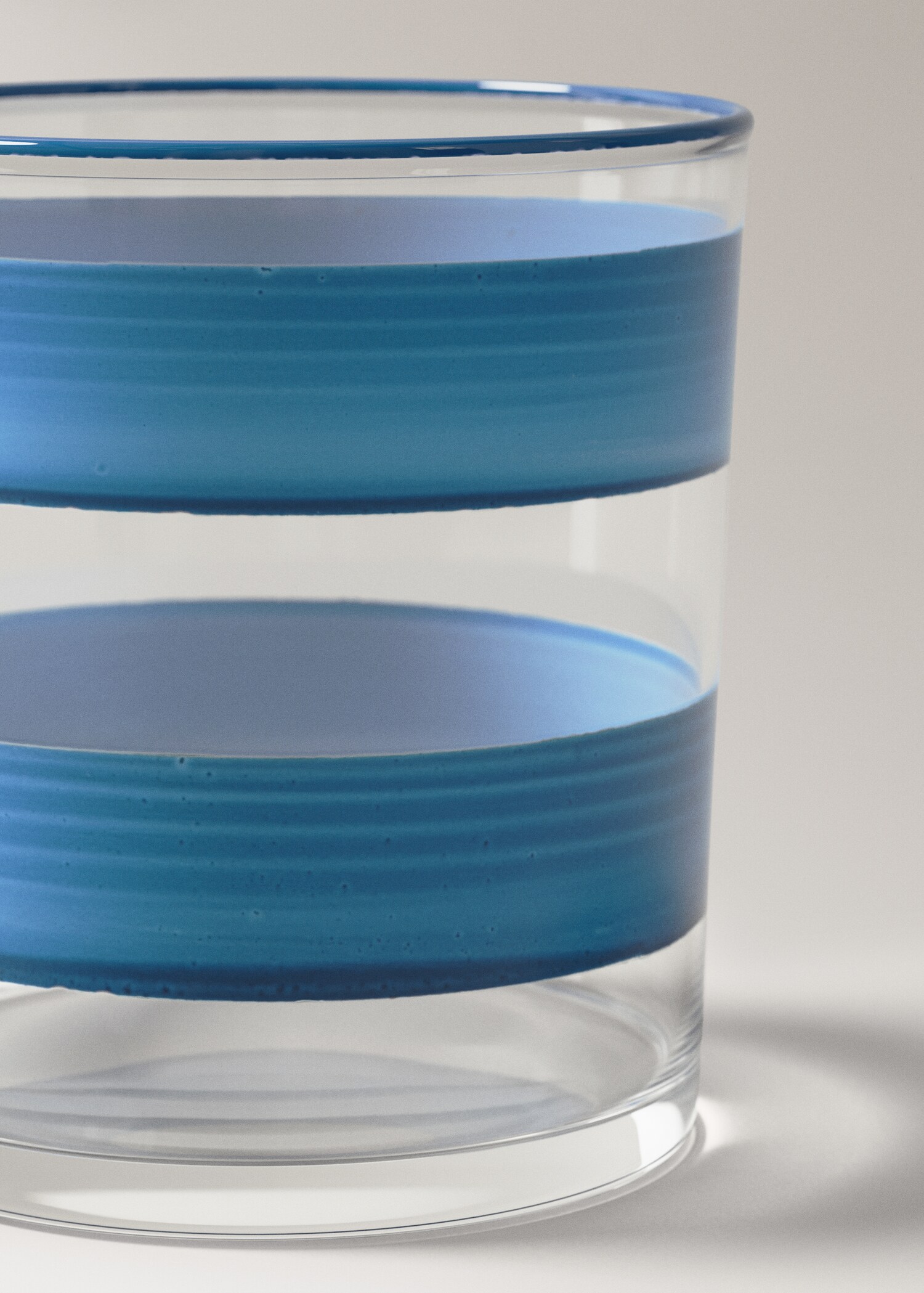 Sklenice z borosilikátového skla s barevnými pruhy - Detail zboží 2