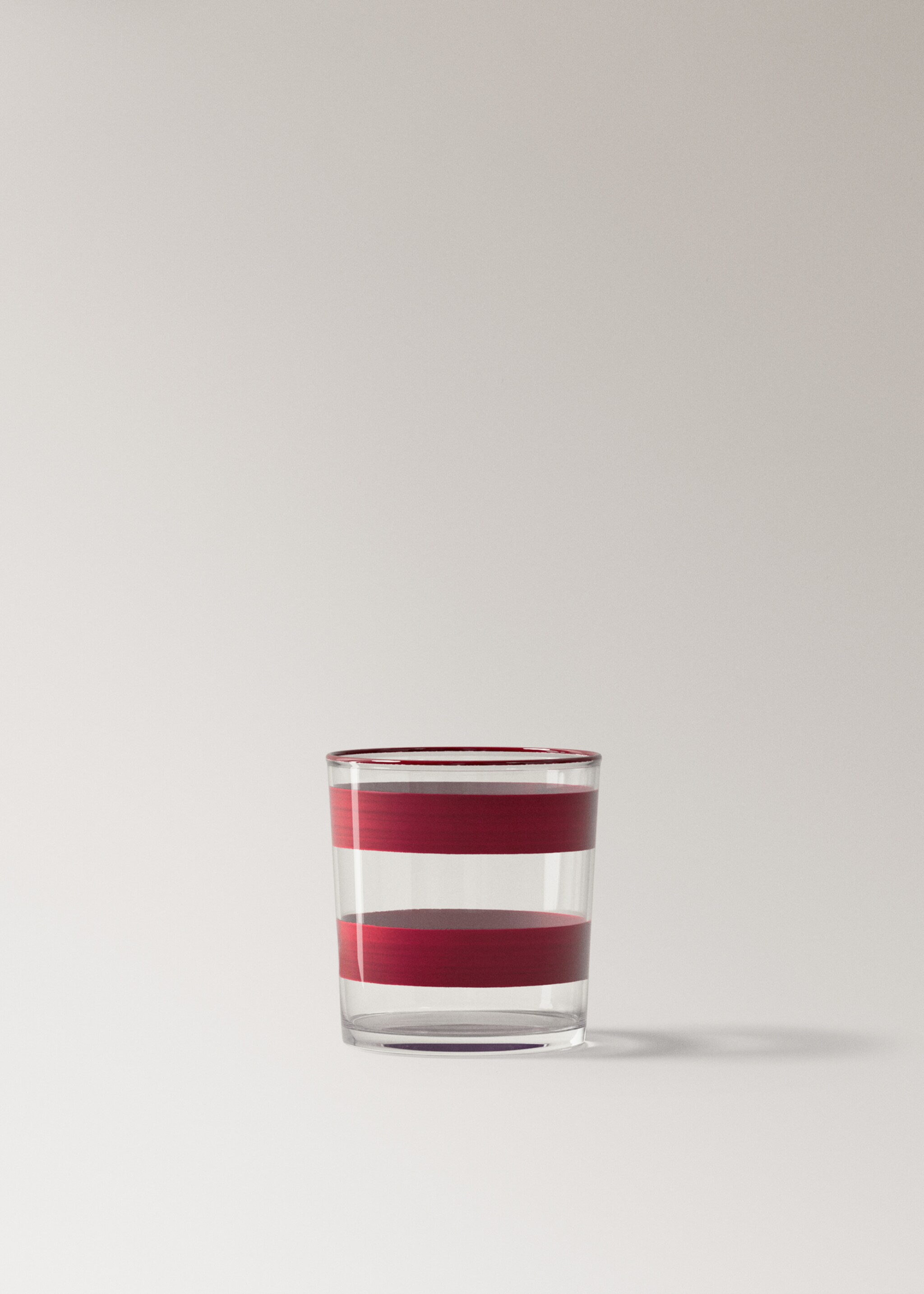 Striped glass vase - Article without model, Pink. Ref: 27061524-00.