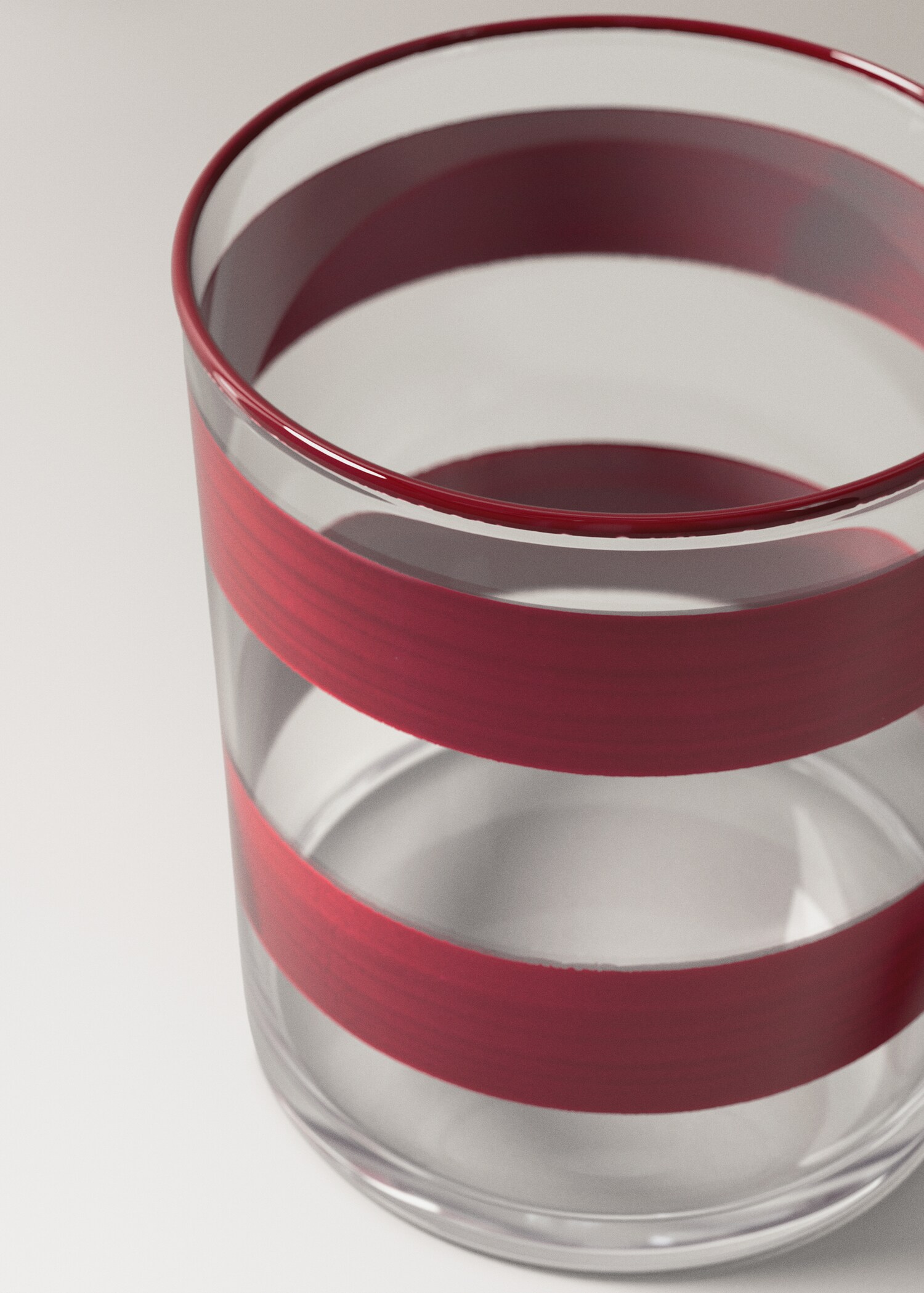 Sklenice z borosilikátového skla s barevnými pruhy - Detail zboží 1