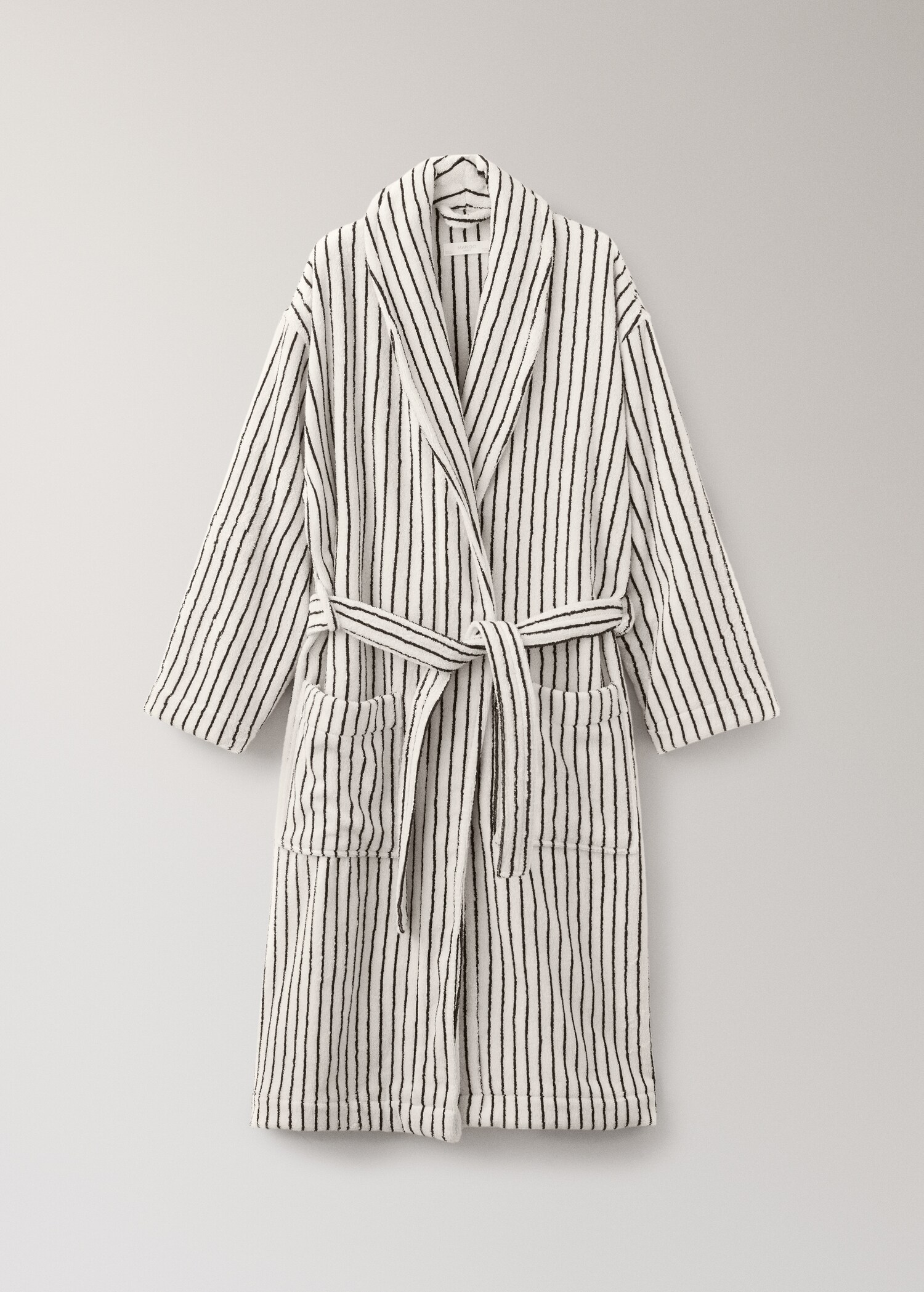 Two-tone striped bathrobe - Article without model