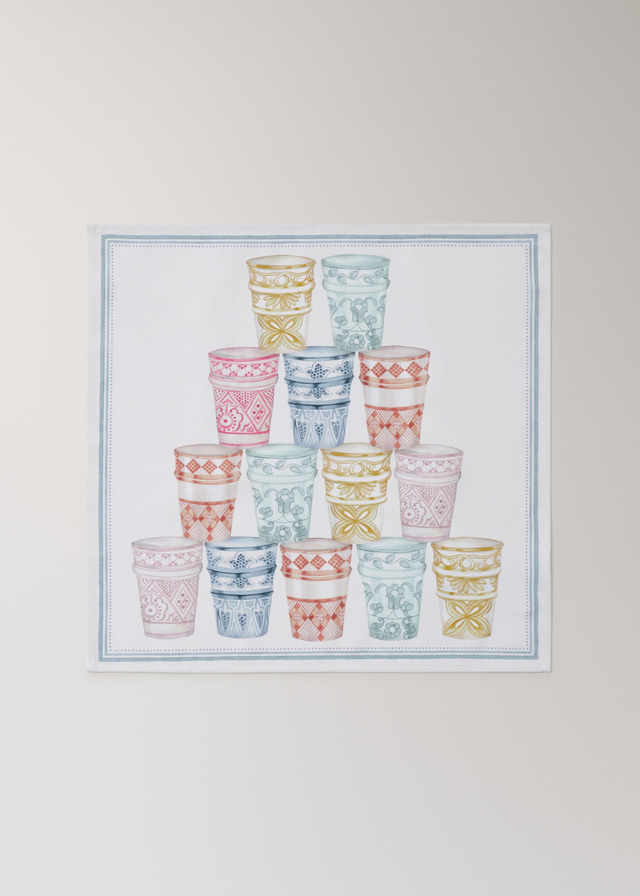 Baumwollservietten im marokkanischen Stil - Artikel ohne Model, Gelb. Ref: 27061531-00.