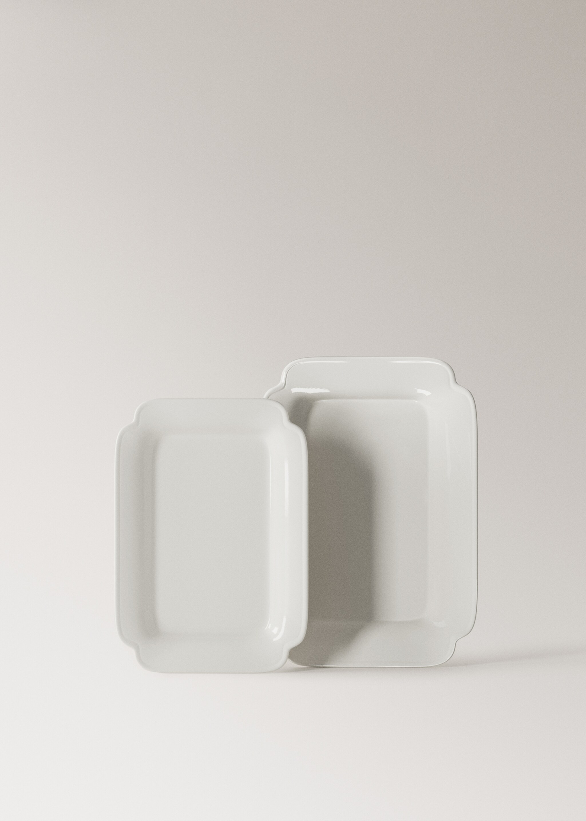 Small embossed earthenware dish - Details of the article 4, White. Ref: 27061532-00.