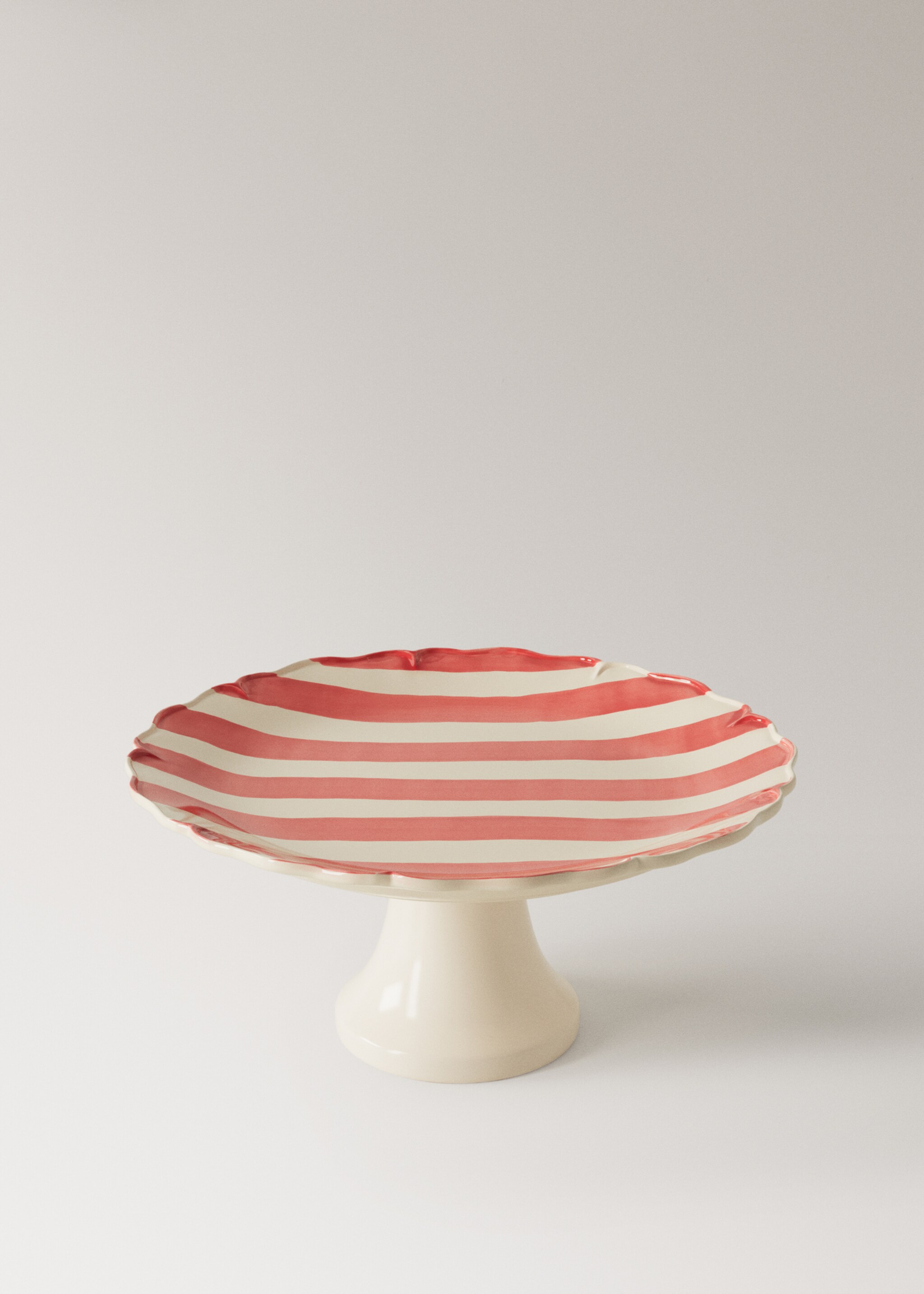 Présentoir à gâteaux rayé - Détail de l'article 3, Rouge. Ref: 27061533-00.