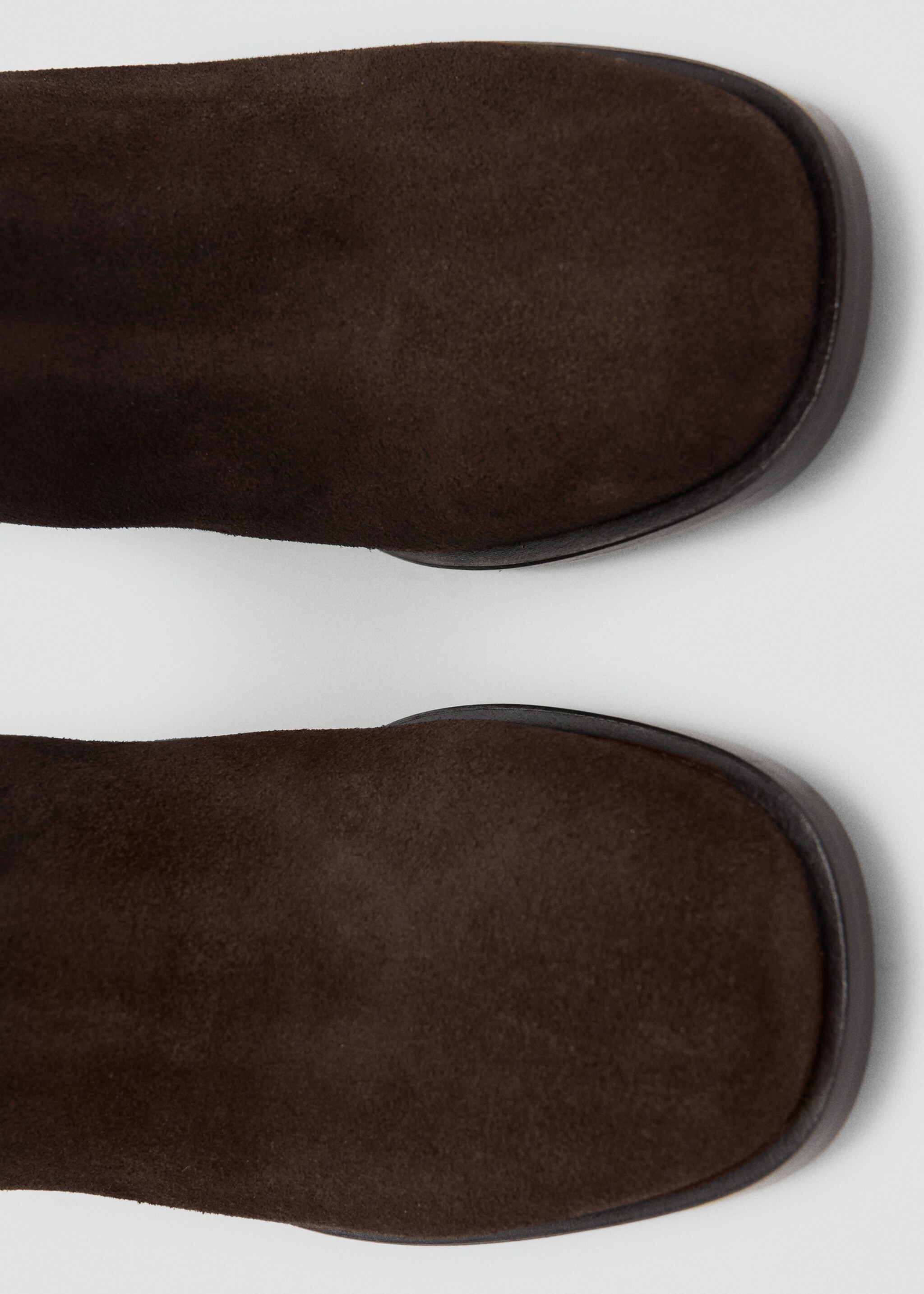 Heel suede boots - Details of the article 2, Chocolate. Ref: 27061534-00.