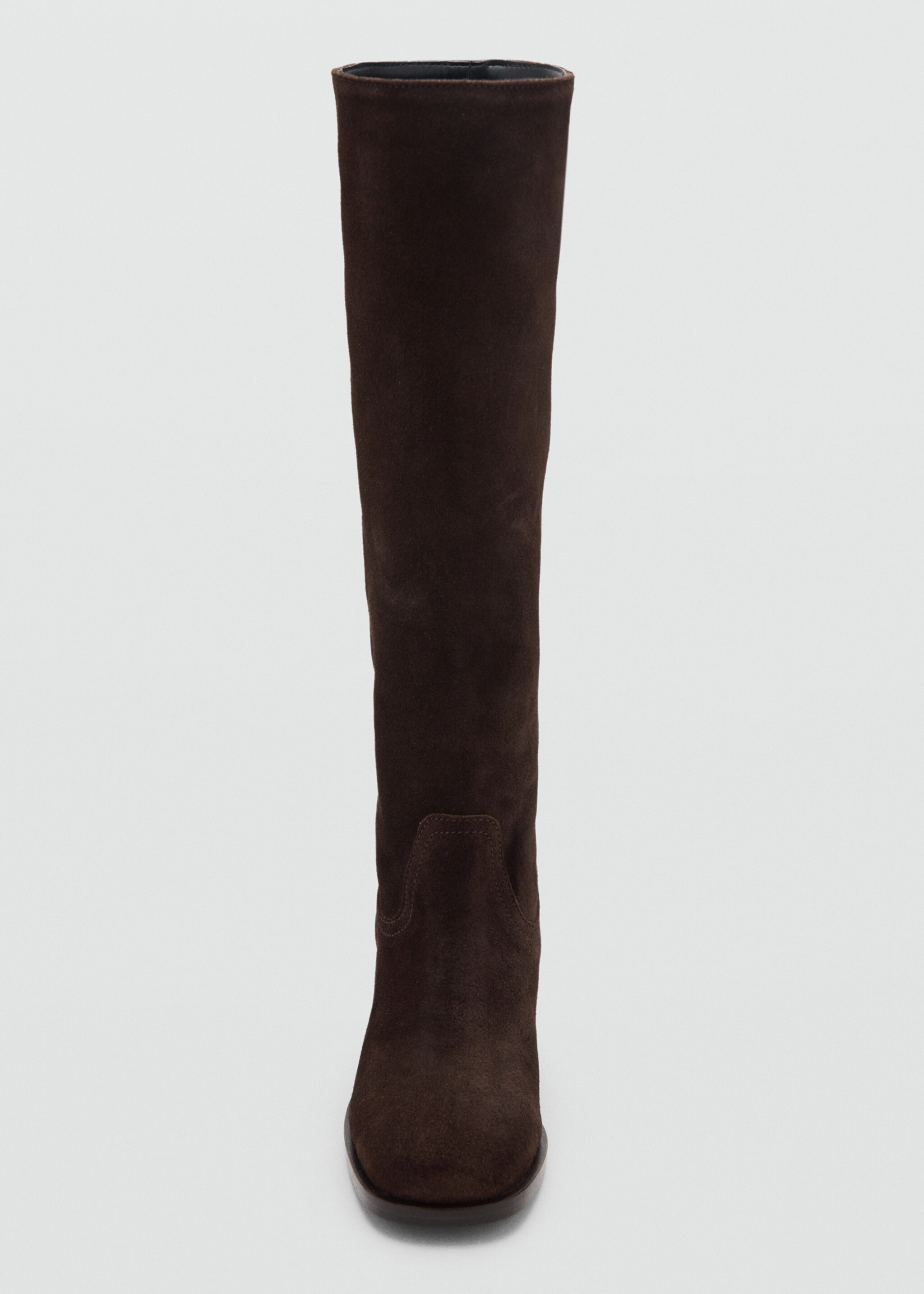 Heel suede boots - Details of the article 3, Chocolate. Ref: 27061534-00.