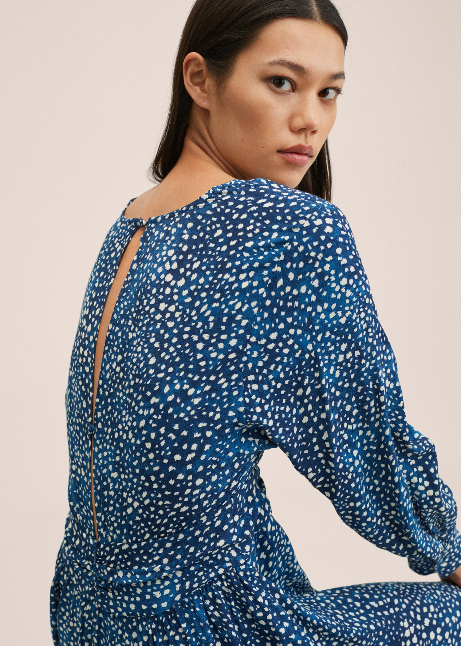 Printed cut-out detail dress - Details of the article 2