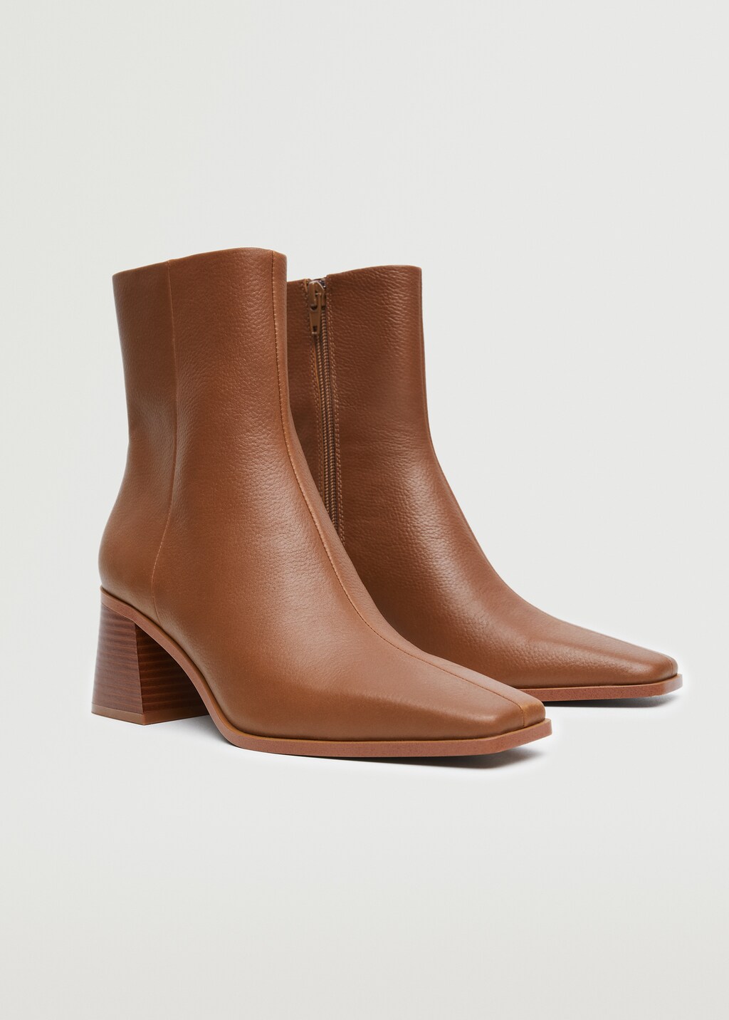 Heeled leather ankle boot Women MANGO Kosovo