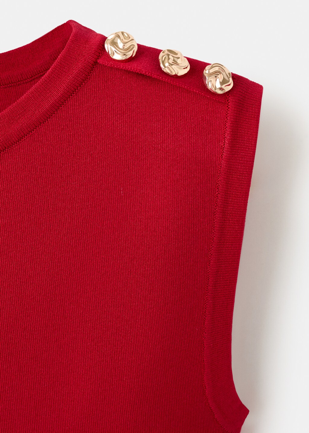 Mango Peplum knit dress with buttons