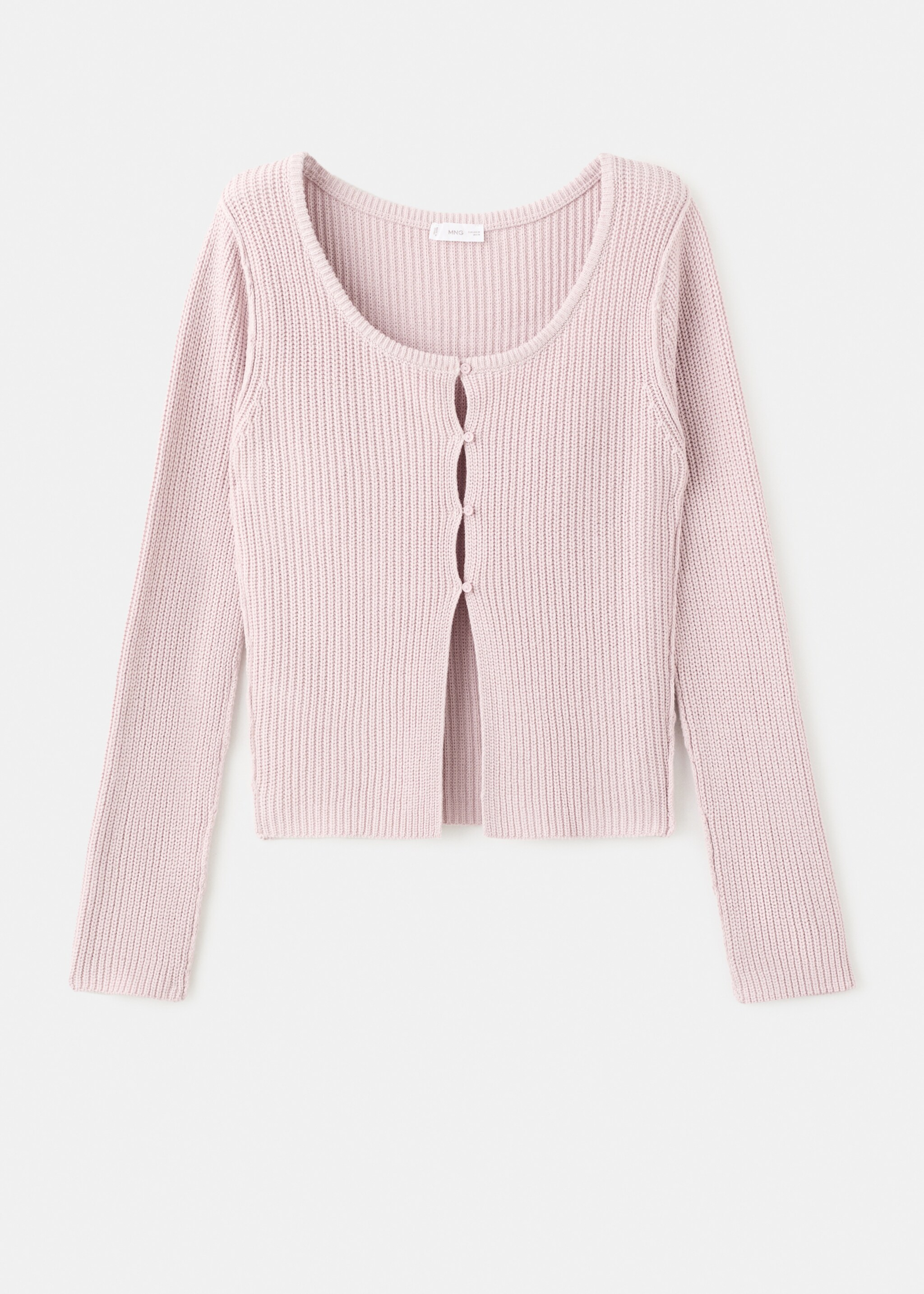 Knitted button cardigan - Article without model, Light Pink. Ref: 27062542-00.