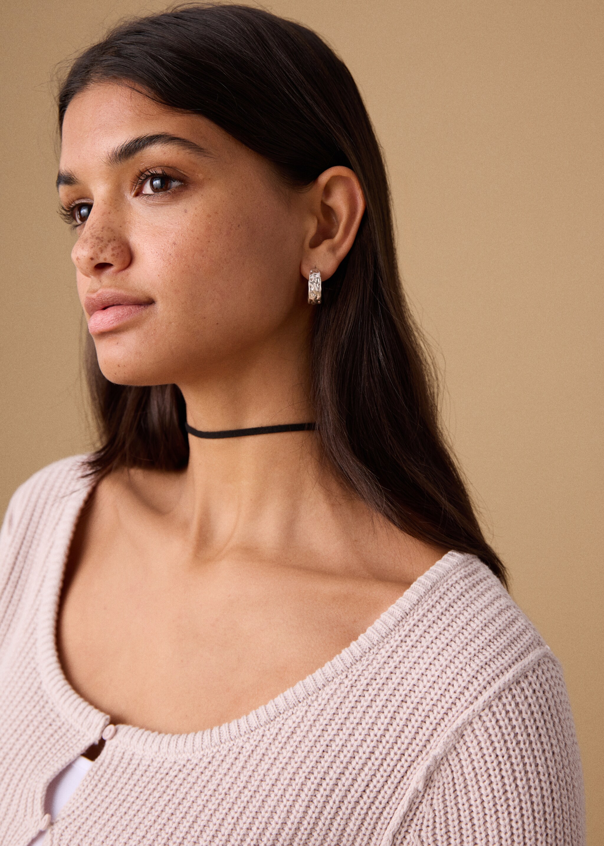 Knitted button cardigan - Details of the article 1, Light Pink. Ref: 27062542-00.