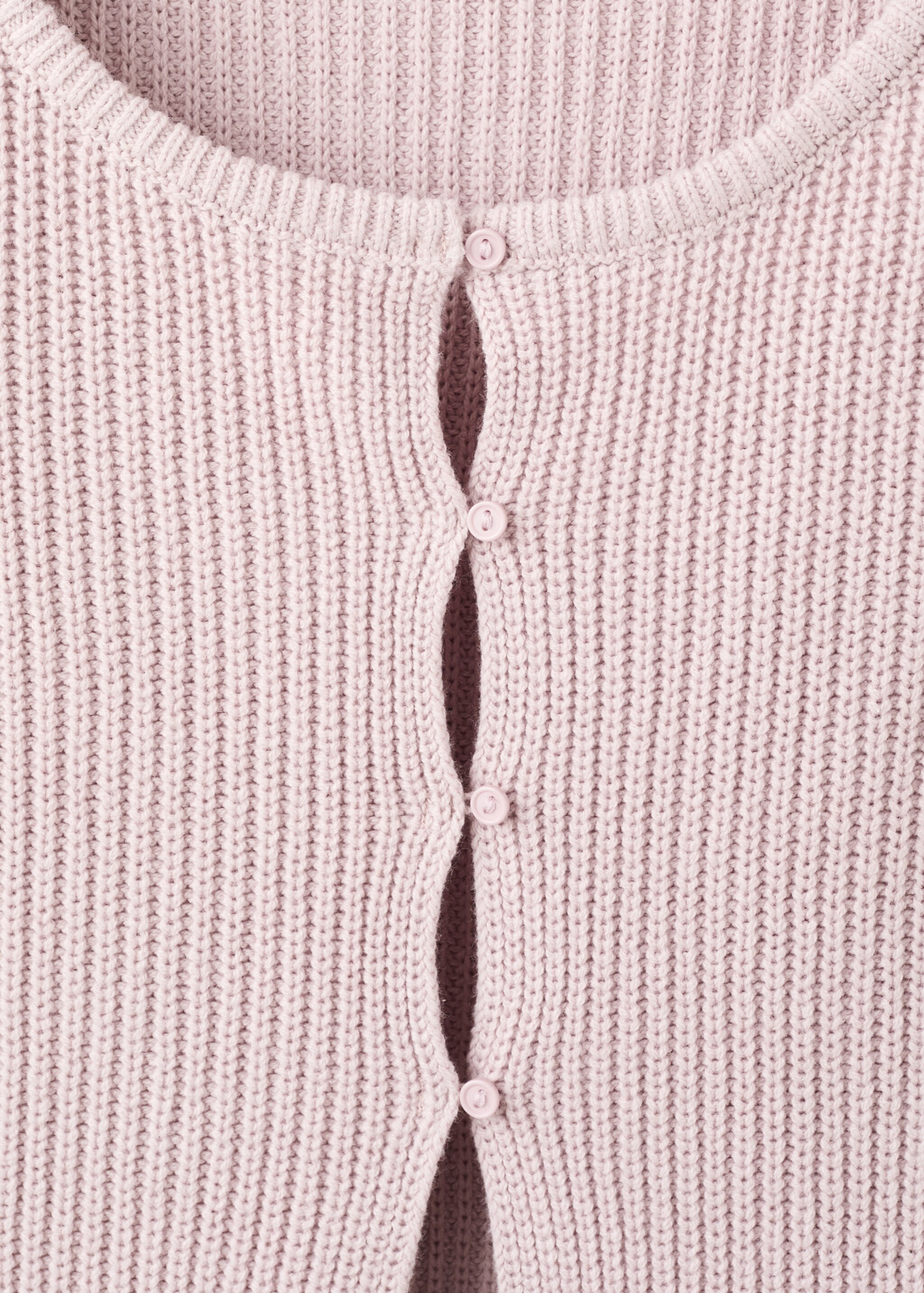 Knitted button cardigan - Details of the article 8, Light Pink. Ref: 27062542-00.