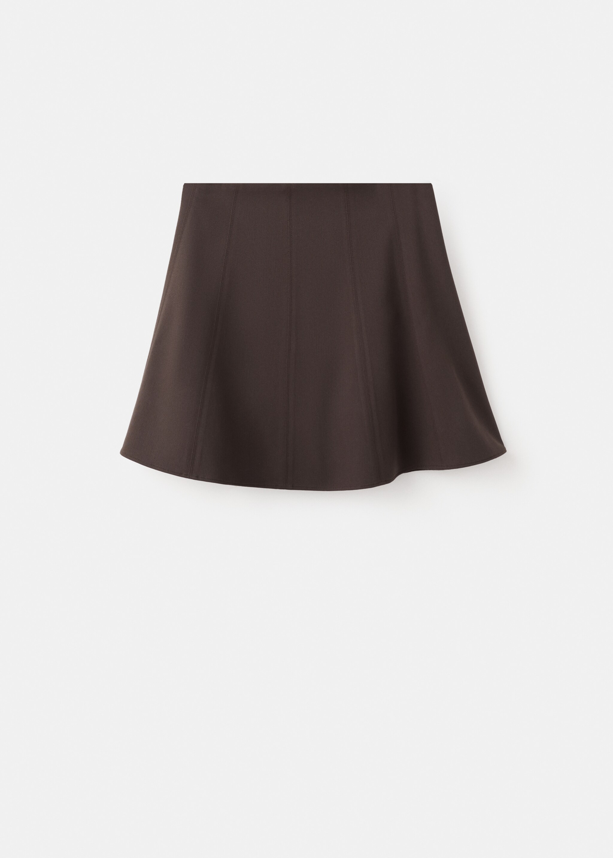 A-line skirt with seams - Article without model, Chocolate. Ref: 27062543-00.