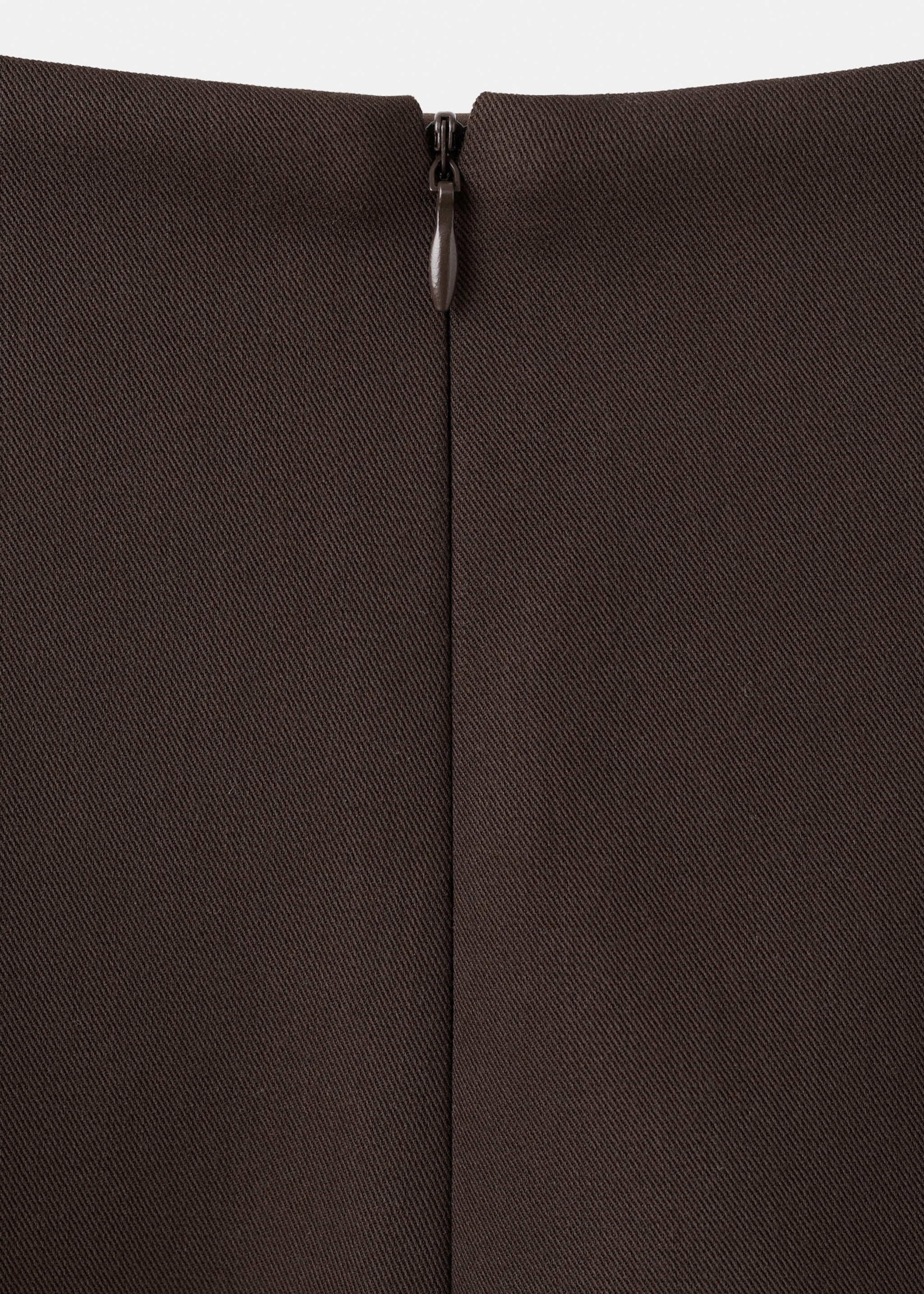 A-line skirt with seams - Details of the article 0, Chocolate. Ref: 27062543-00.