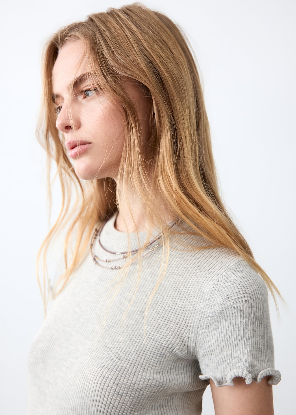 Knitted short-sleeve t-shirt