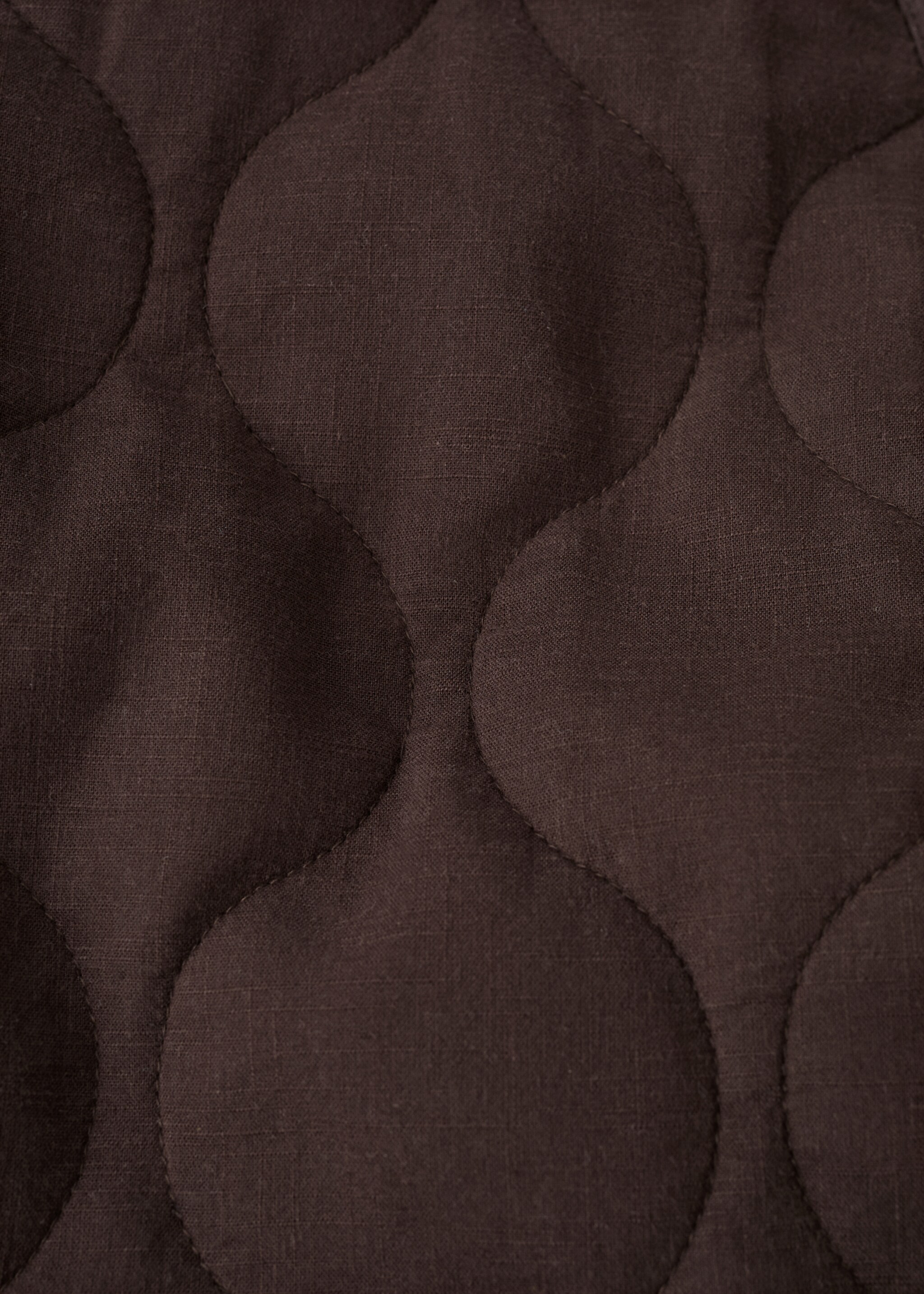 Quilted kimono with tie - Details of the article 0, Brown. Ref: 27062545-00.