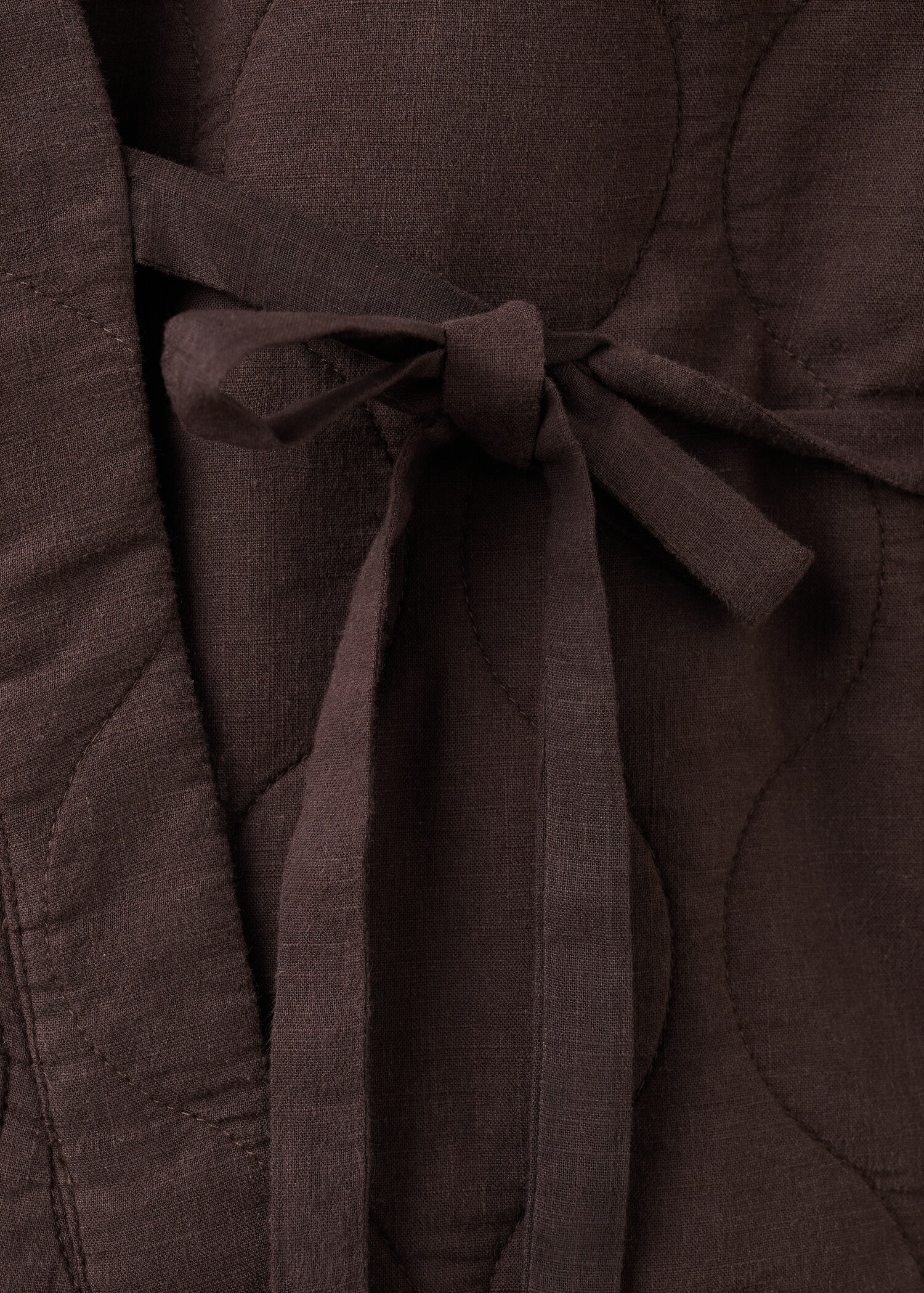 Quilted kimono with tie - Details of the article 8
