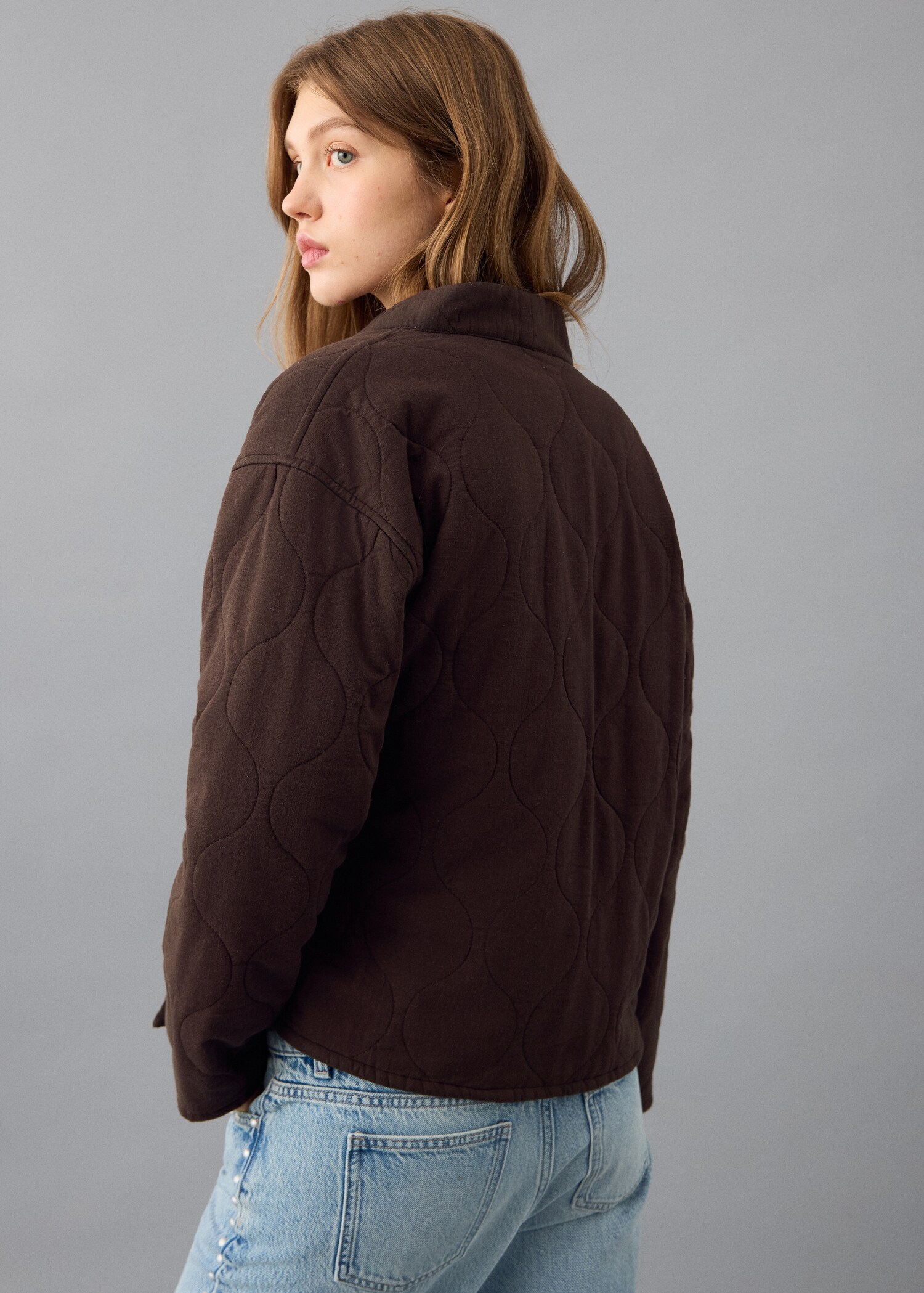 Quilted kimono with tie - Reverse of the article